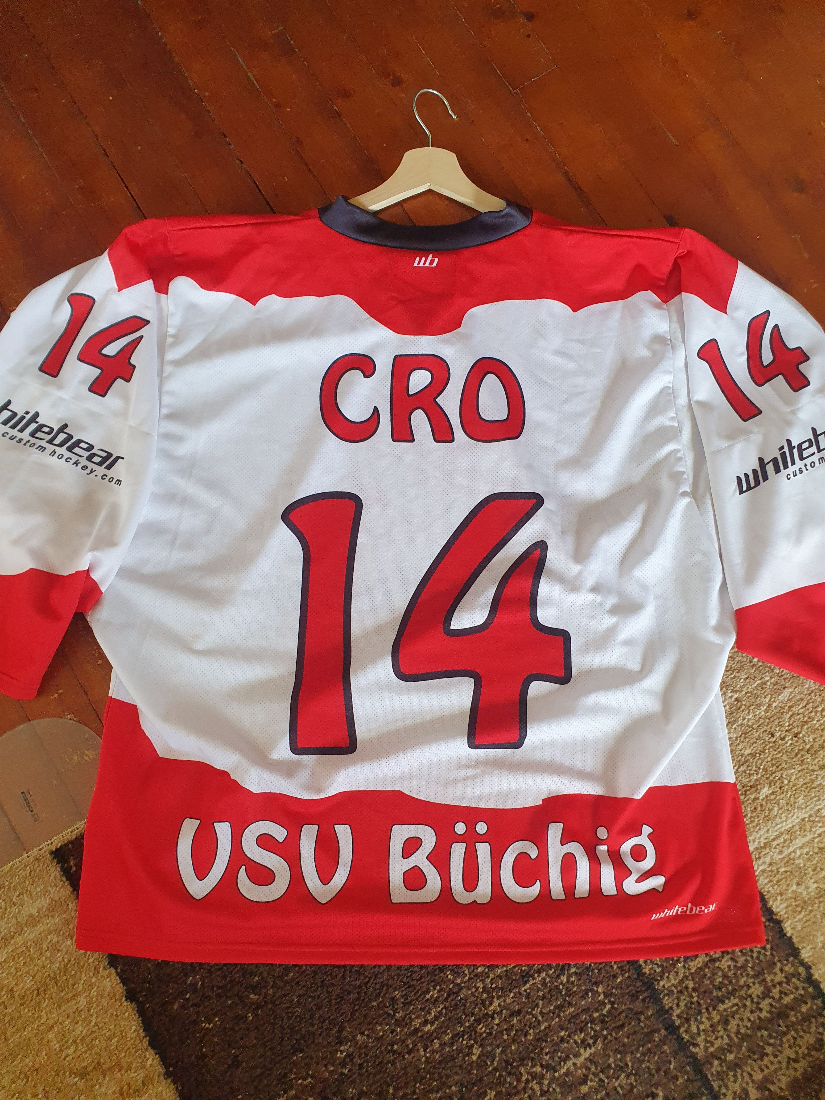 Other WHITE BEAR #14 CRO hokey jersey sz XL Size US XL / EU 56 / 4 - 21 Thumbnail