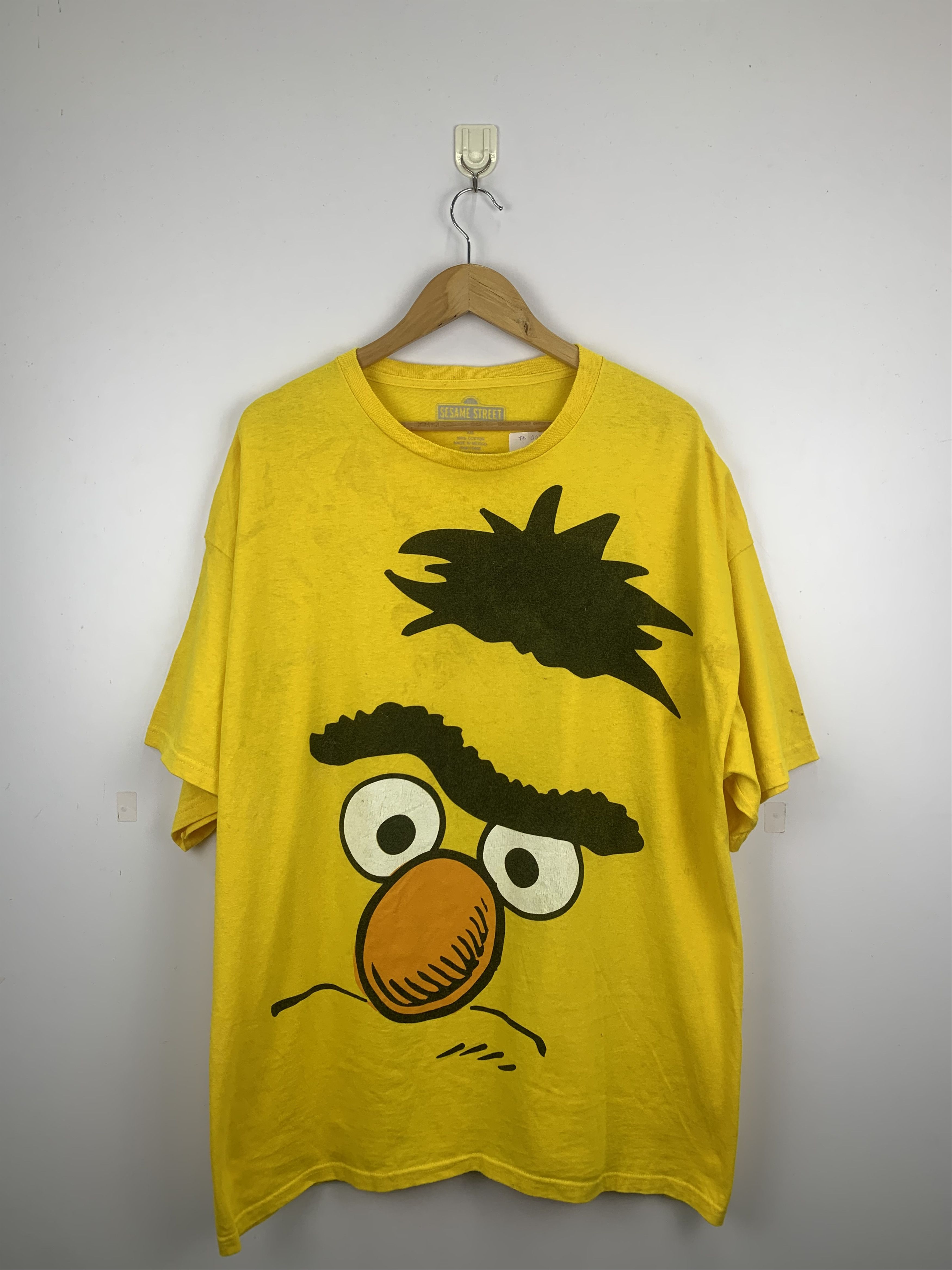 image of Cartoon Network x Vintage Sesame Street Oversize T Shirt in Yellow, Men's (Size 2XL)