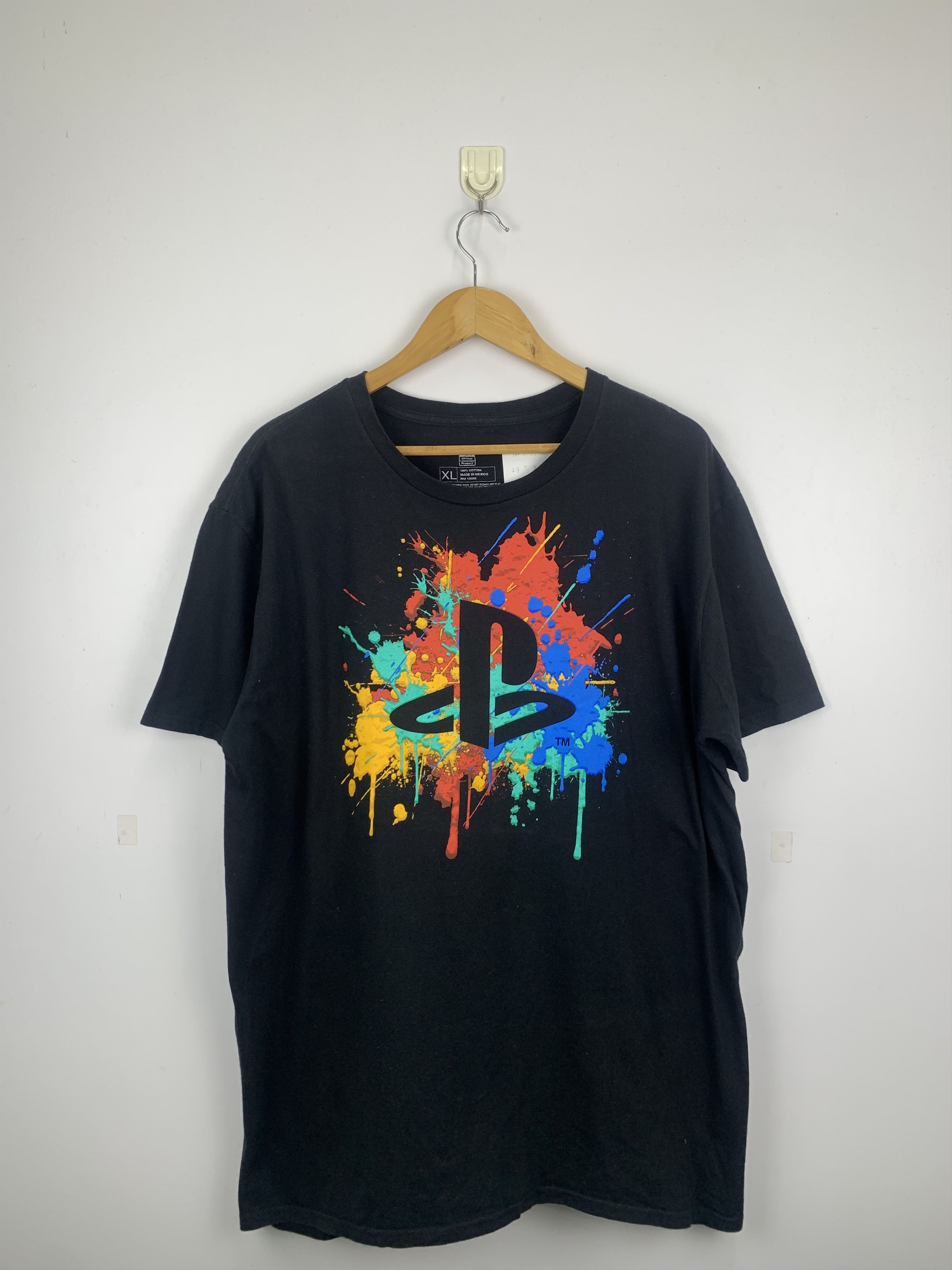 image of Playstation Logo Tee in Black, Men's (Size XL)