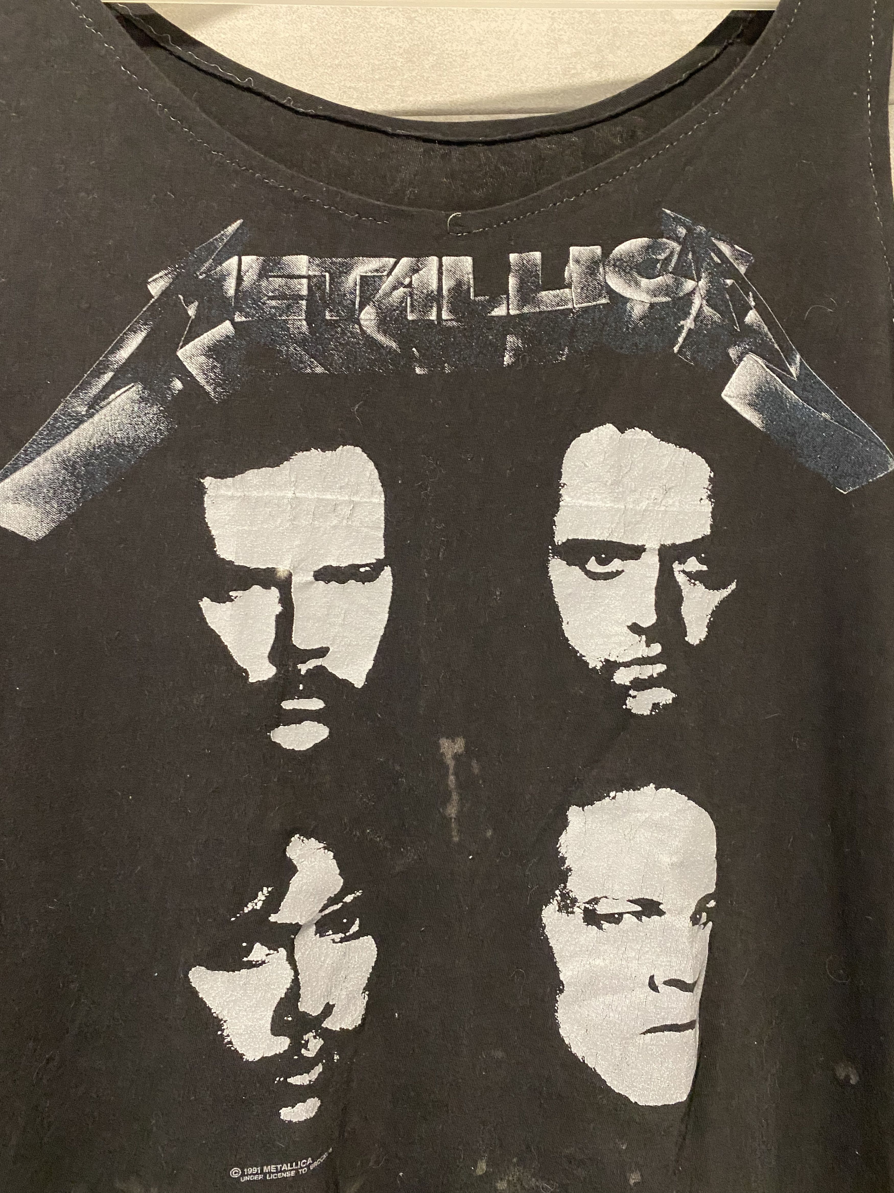 Metallica Vintage 1991 Metallica The Black Album world tour tank Size US L / EU 52-54 / 3 - 4 Thumbnail