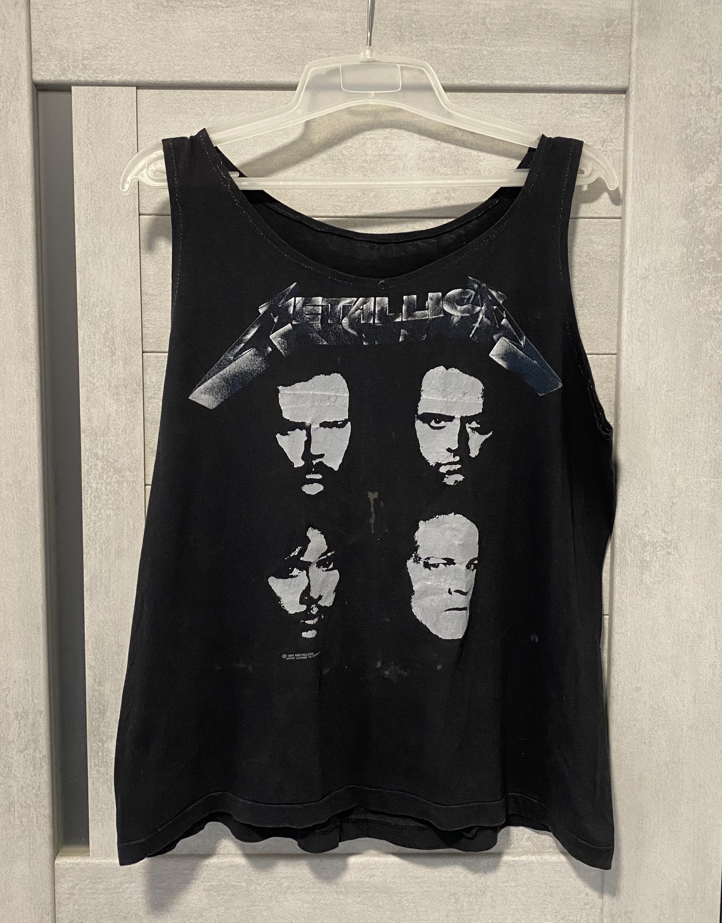 Metallica Vintage 1991 Metallica The Black Album world tour tank Size US L / EU 52-54 / 3 - 1 Thumbnail