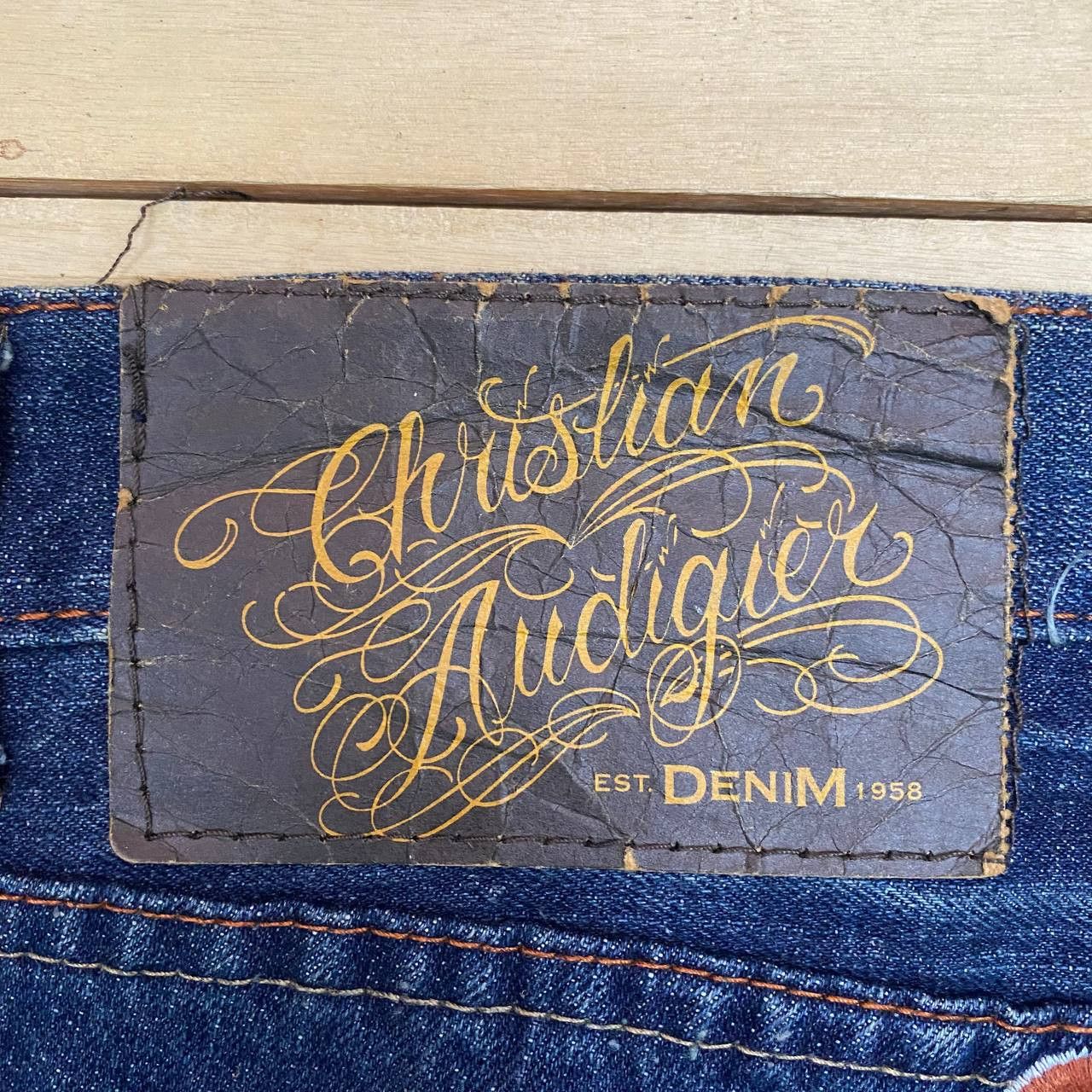 Christian Audigier X412 CHRISTIAN AUDIGIER BIG SZ EMBROIDERY DRAGON SKULL DENIM Size US 40 / EU 56 - 9 Thumbnail