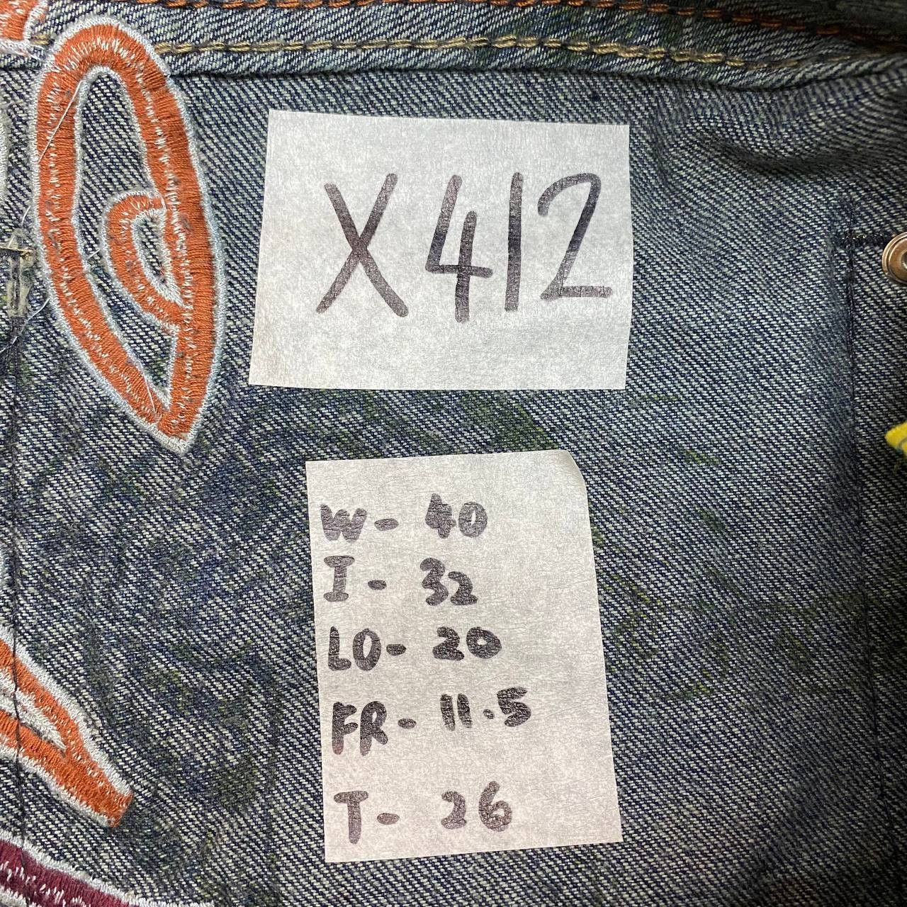 Christian Audigier X412 CHRISTIAN AUDIGIER BIG SZ EMBROIDERY DRAGON SKULL DENIM Size US 40 / EU 56 - 10 Thumbnail