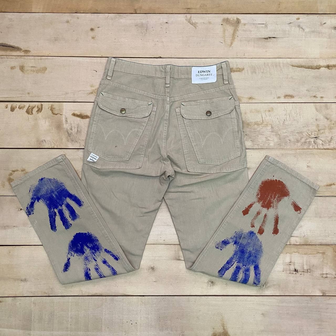 Edwin × Japanese Brand X414 JAPAN EDWIN DUNGAREE PAINTER PANTS Size US 32 / EU 48 - 3 Thumbnail