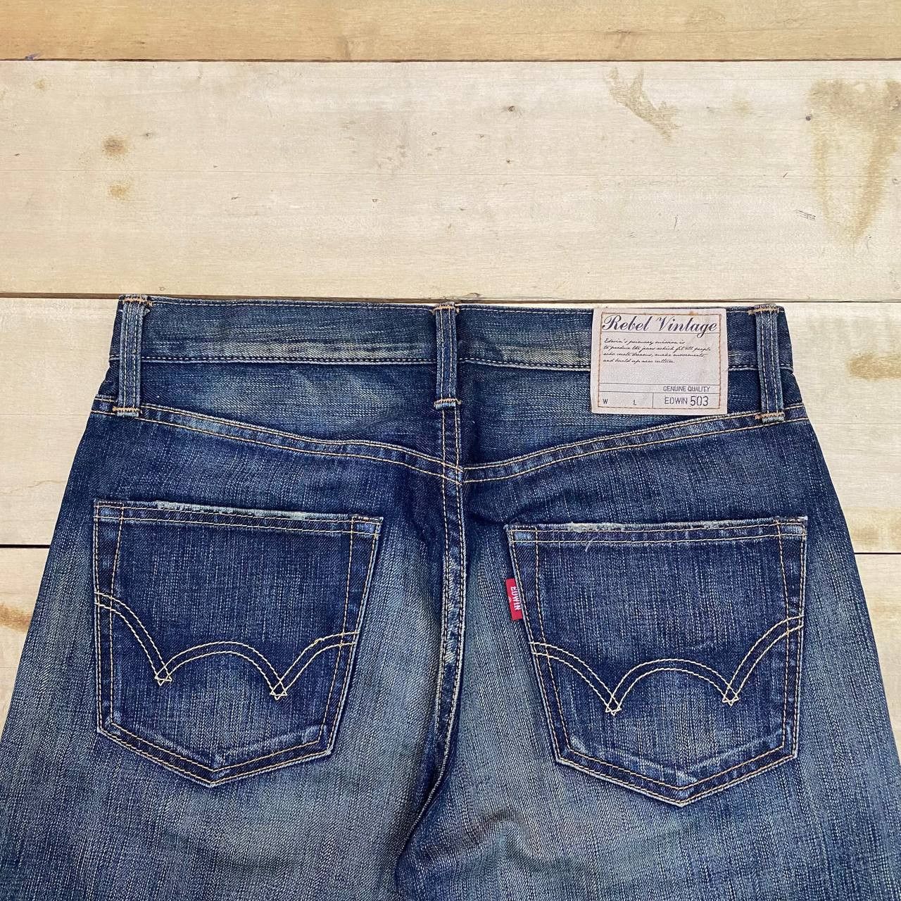 Edwin × Japanese Brand X416 JAPAN EDWIN 503 VINTAGE PAINER DENIM Size US 32 / EU 48 - 4 Thumbnail