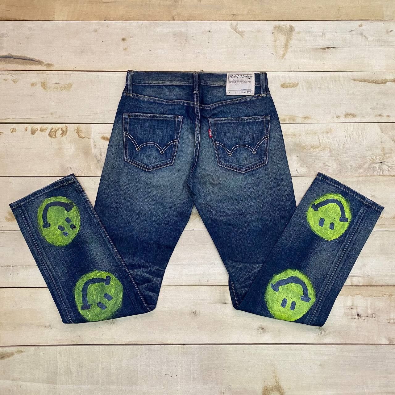 Edwin × Japanese Brand X416 JAPAN EDWIN 503 VINTAGE PAINER DENIM Size US 32 / EU 48 - 3 Thumbnail