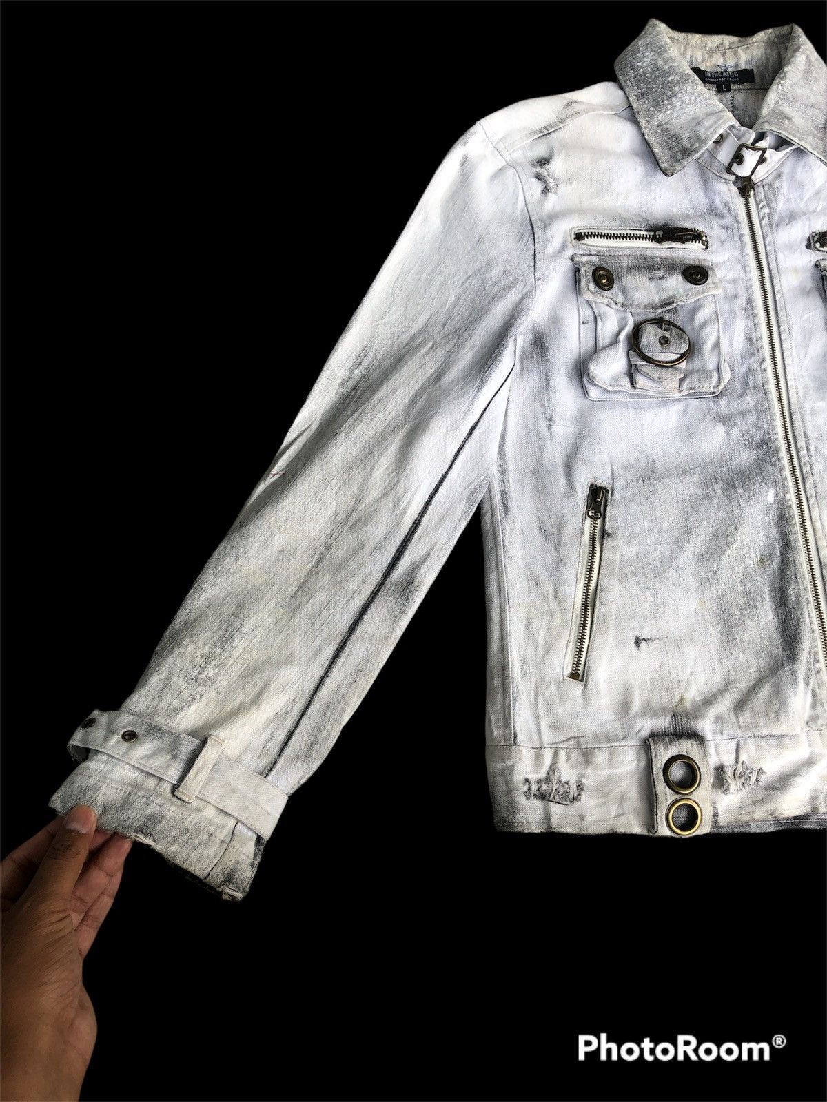 In The Attic In the attic Jacket Punk Style Distresssed Denim Size US L / EU 52-54 / 3 - 3 Thumbnail