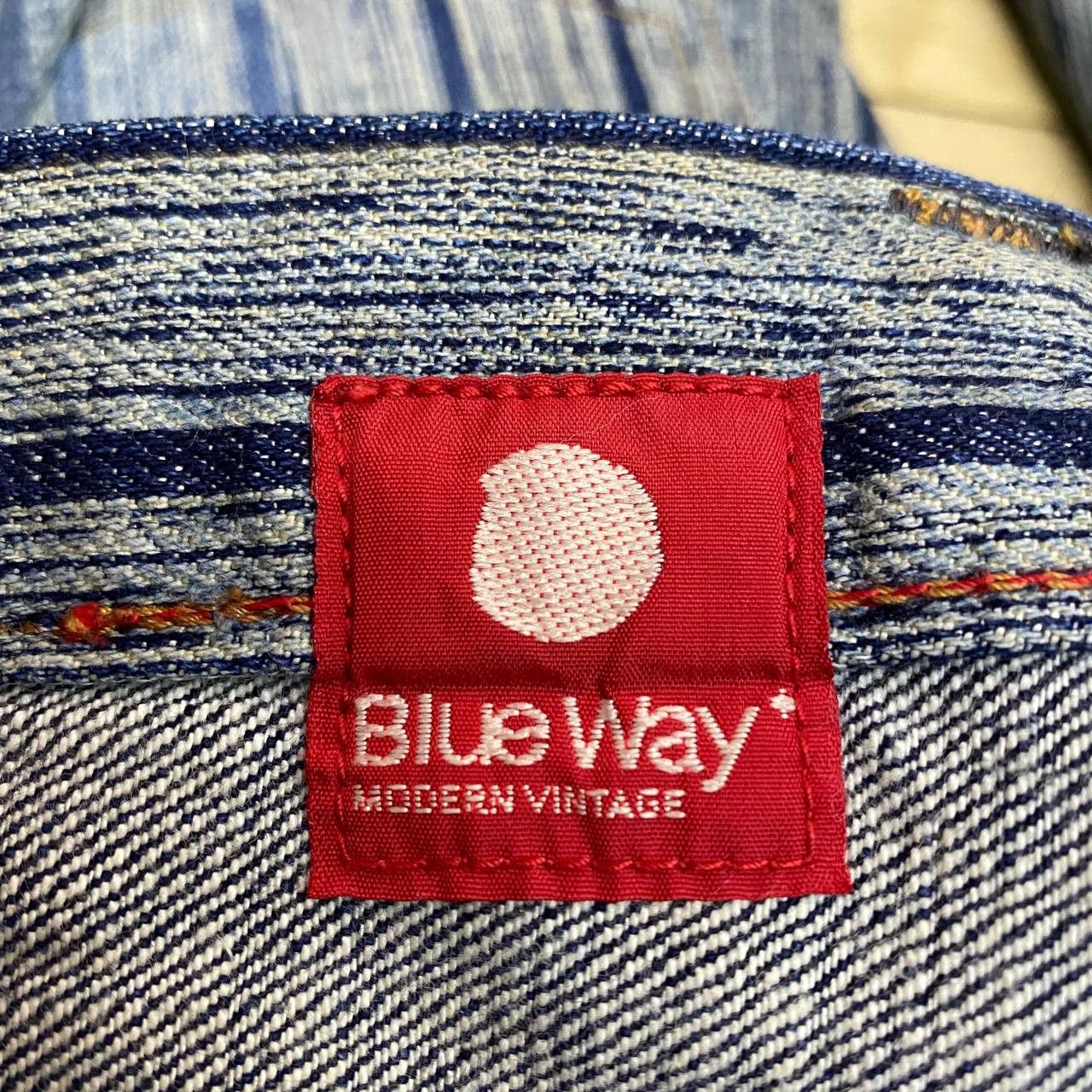 Blue Blue Japan × Japanese Brand X425 JAPAN BLUE WAY VTG STRIPED FLARED DENIM Size US 31 - 7 Thumbnail