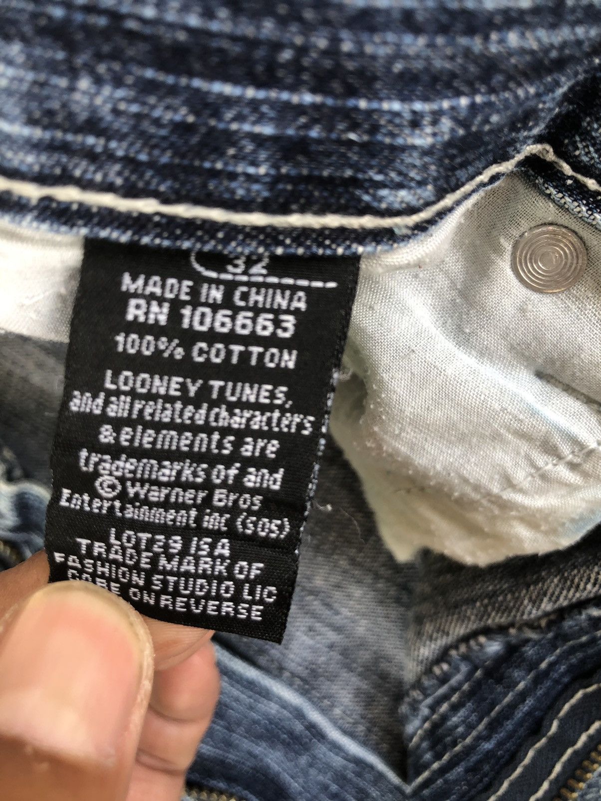 Japanese Brand Japanese Lot 29 Art Denim Paintes Jeans Baggy Jeans Size US 31 - 18 Thumbnail
