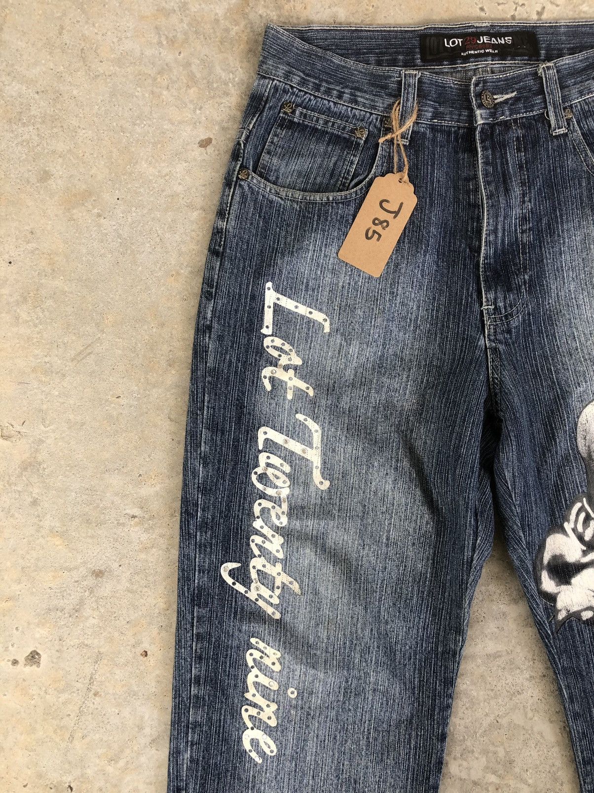 Japanese Brand Japanese Lot 29 Art Denim Paintes Jeans Baggy Jeans Size US 31 - 4 Thumbnail
