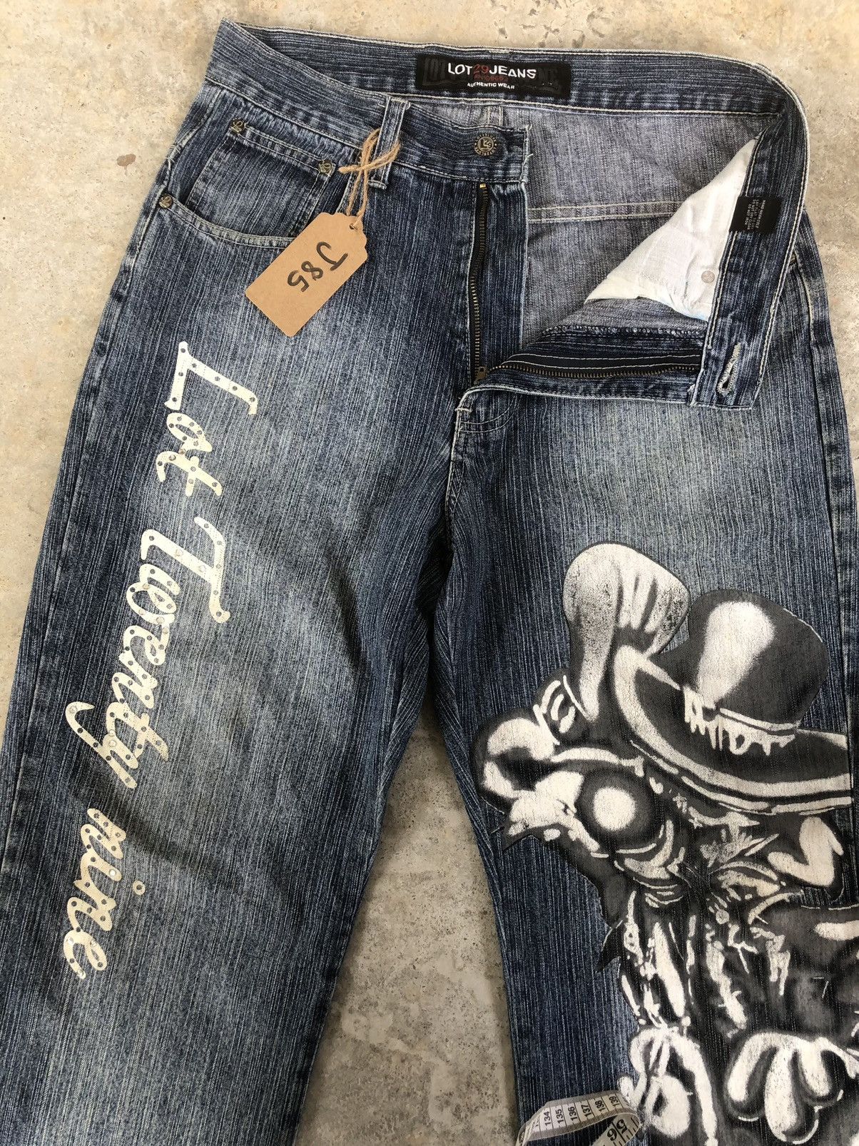 Japanese Brand Japanese Lot 29 Art Denim Paintes Jeans Baggy Jeans Size US 31 - 3 Thumbnail