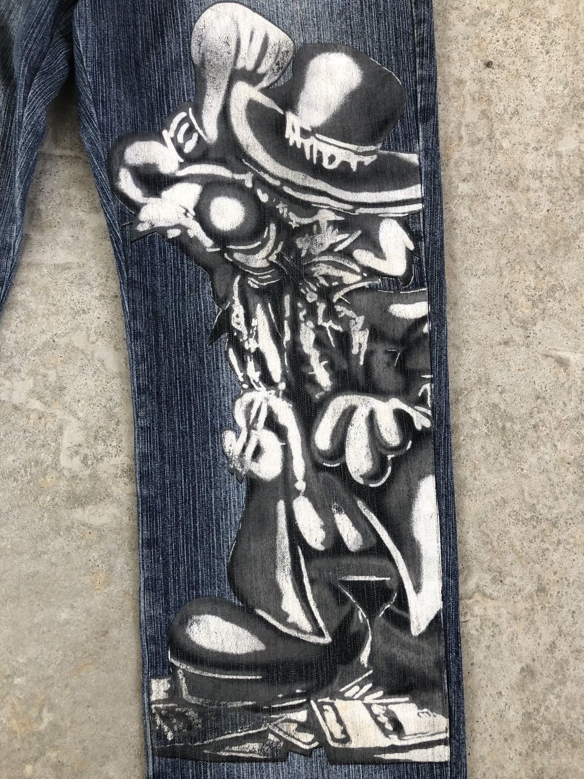 Japanese Brand Japanese Lot 29 Art Denim Paintes Jeans Baggy Jeans Size US 31 - 8 Thumbnail