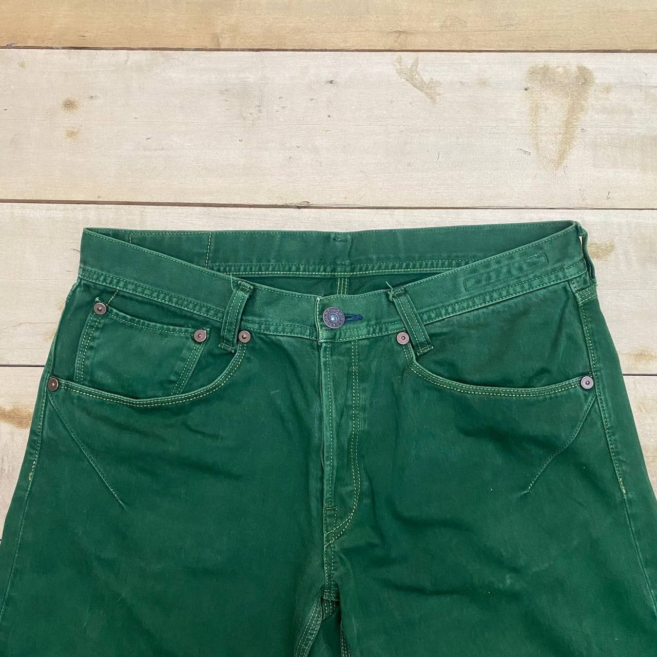 Japanese Brand × Spellbound X429 JAPAN SPELLBOUND GREEN DENIM Size US 35 - 4 Thumbnail