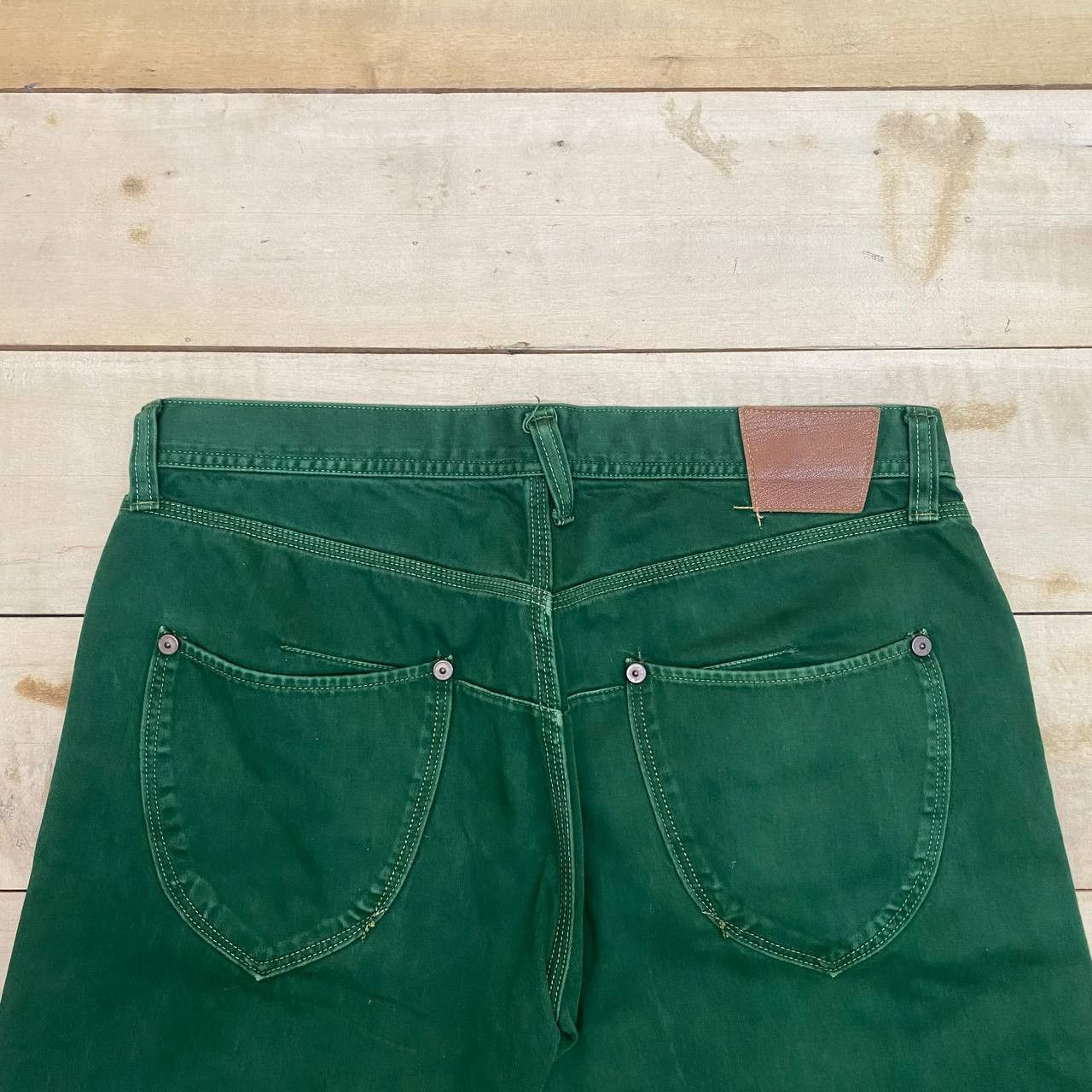 Japanese Brand × Spellbound X429 JAPAN SPELLBOUND GREEN DENIM Size US 35 - 2 Thumbnail