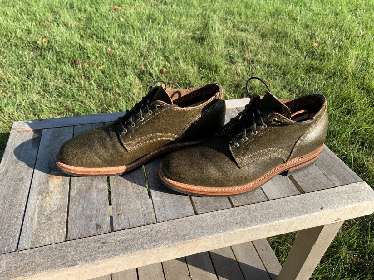 Whites First Avenue Oxfords olive waxed flesh 9.5D