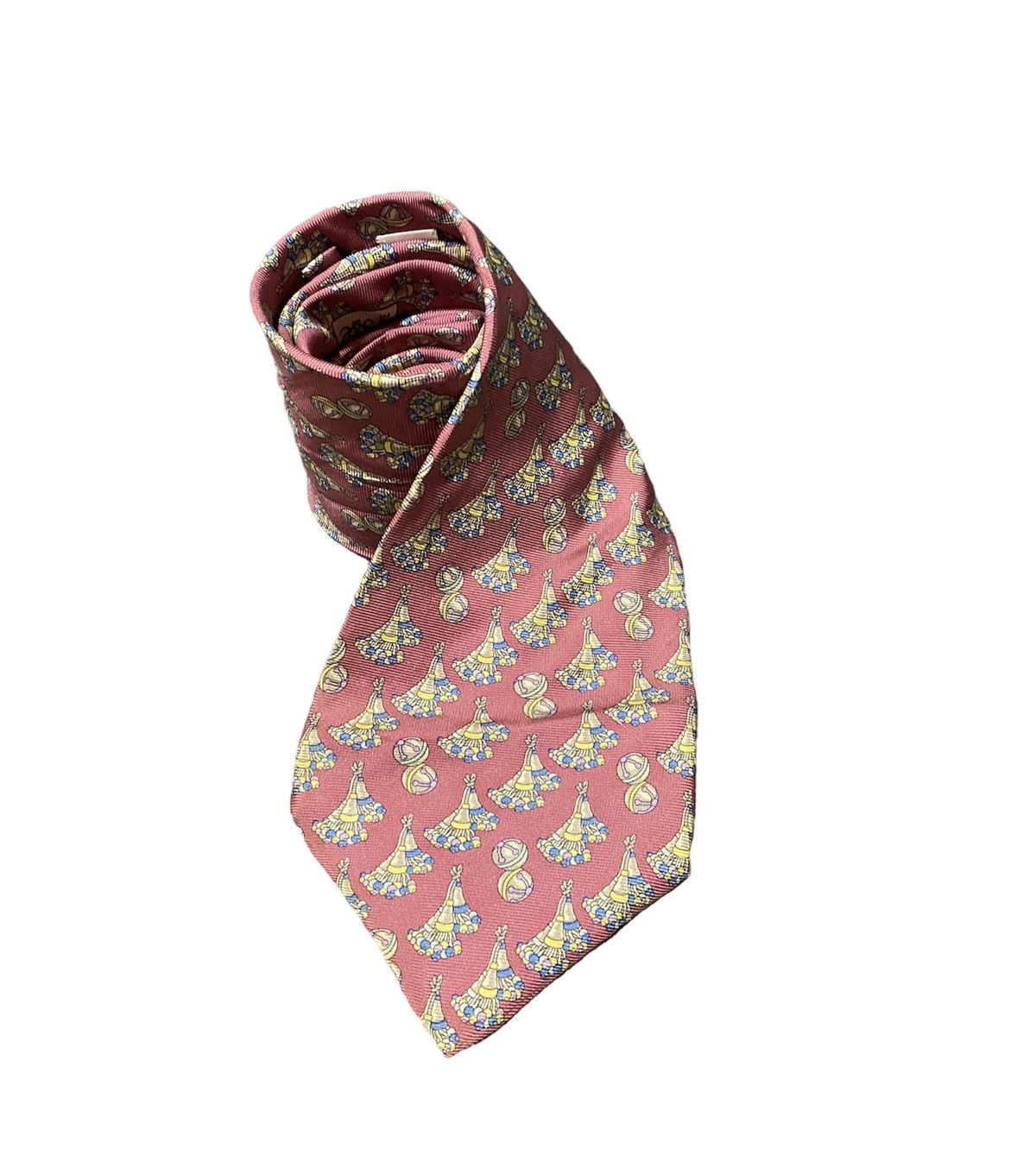 Loewe Designer Loewe Silk allover design tie Size ONE SIZE - 2 Thumbnail