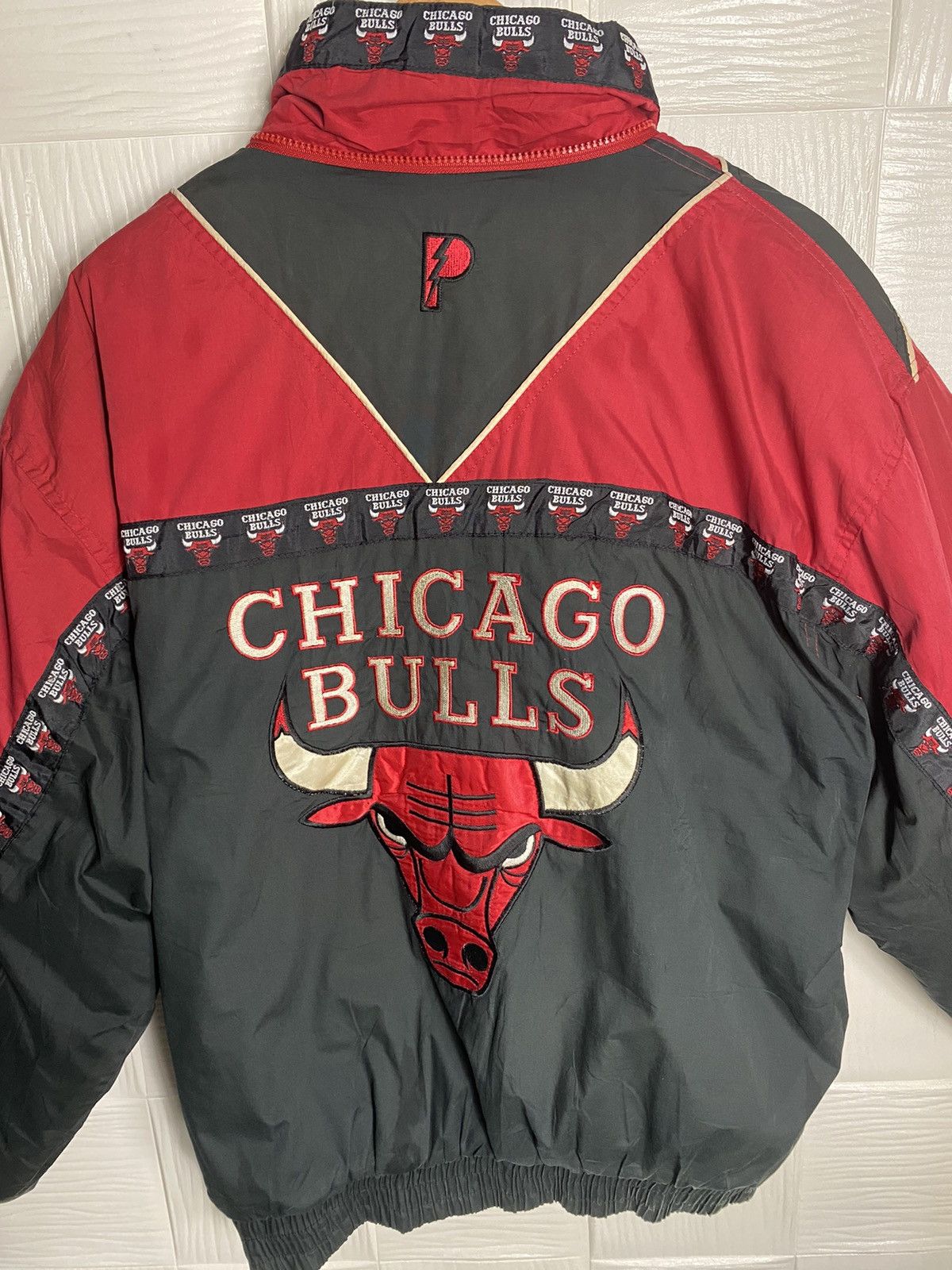 NBA CHICAGO BULL BIG LOGO VINTAGE JACKET Size US L / EU 52-54 / 3 - 4 Thumbnail