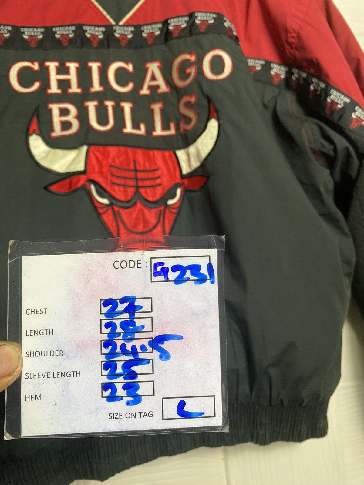 NBA CHICAGO BULL BIG LOGO VINTAGE JACKET Size US L / EU 52-54 / 3 - 15 Thumbnail