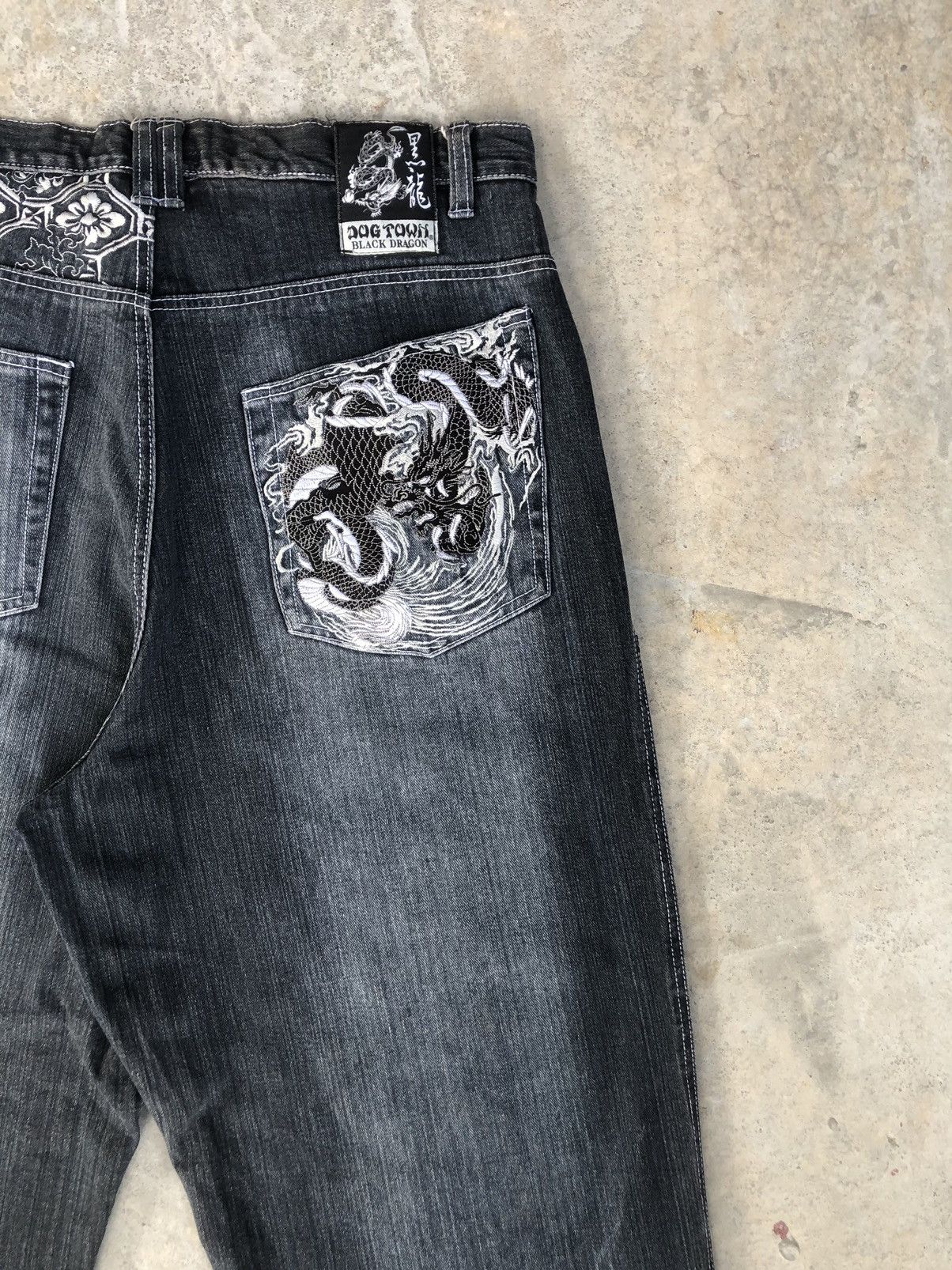 Dogtown Dogtown Embroidered Jeans Baggy Jeans Hip Hop Skateboards Size US 37 - 10 Thumbnail
