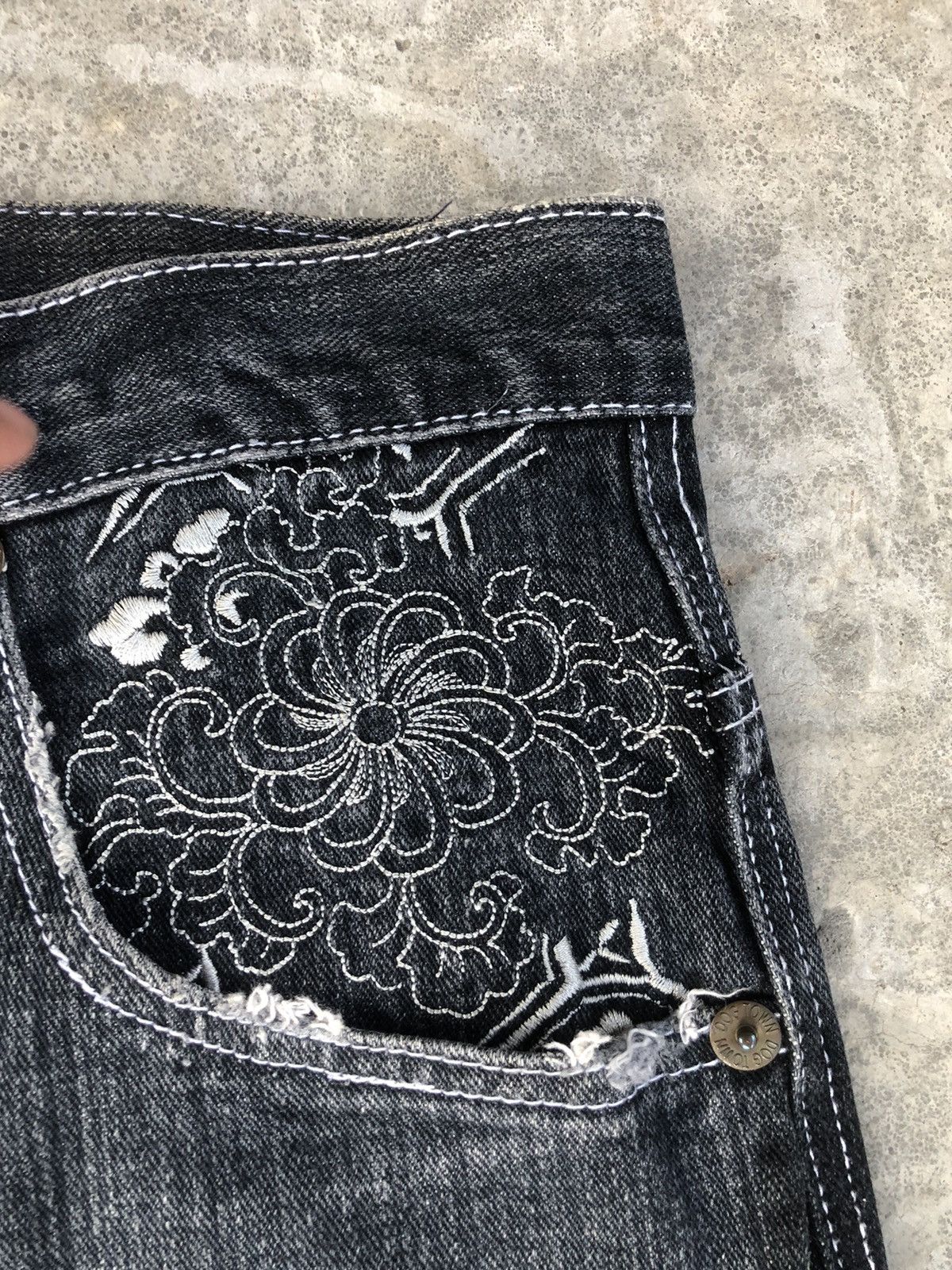 Dogtown Dogtown Embroidered Jeans Baggy Jeans Hip Hop Skateboards Size US 37 - 14 Thumbnail