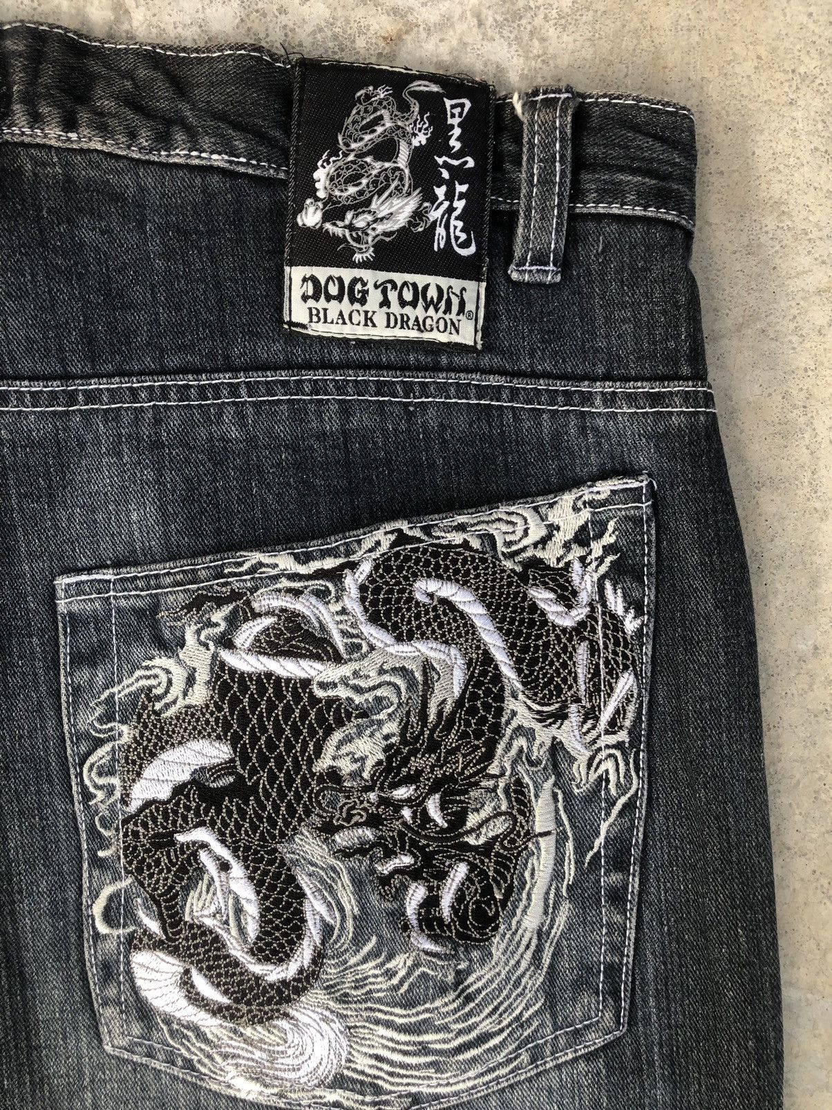 Dogtown Dogtown Embroidered Jeans Baggy Jeans Hip Hop Skateboards Size US 37 - 16 Thumbnail