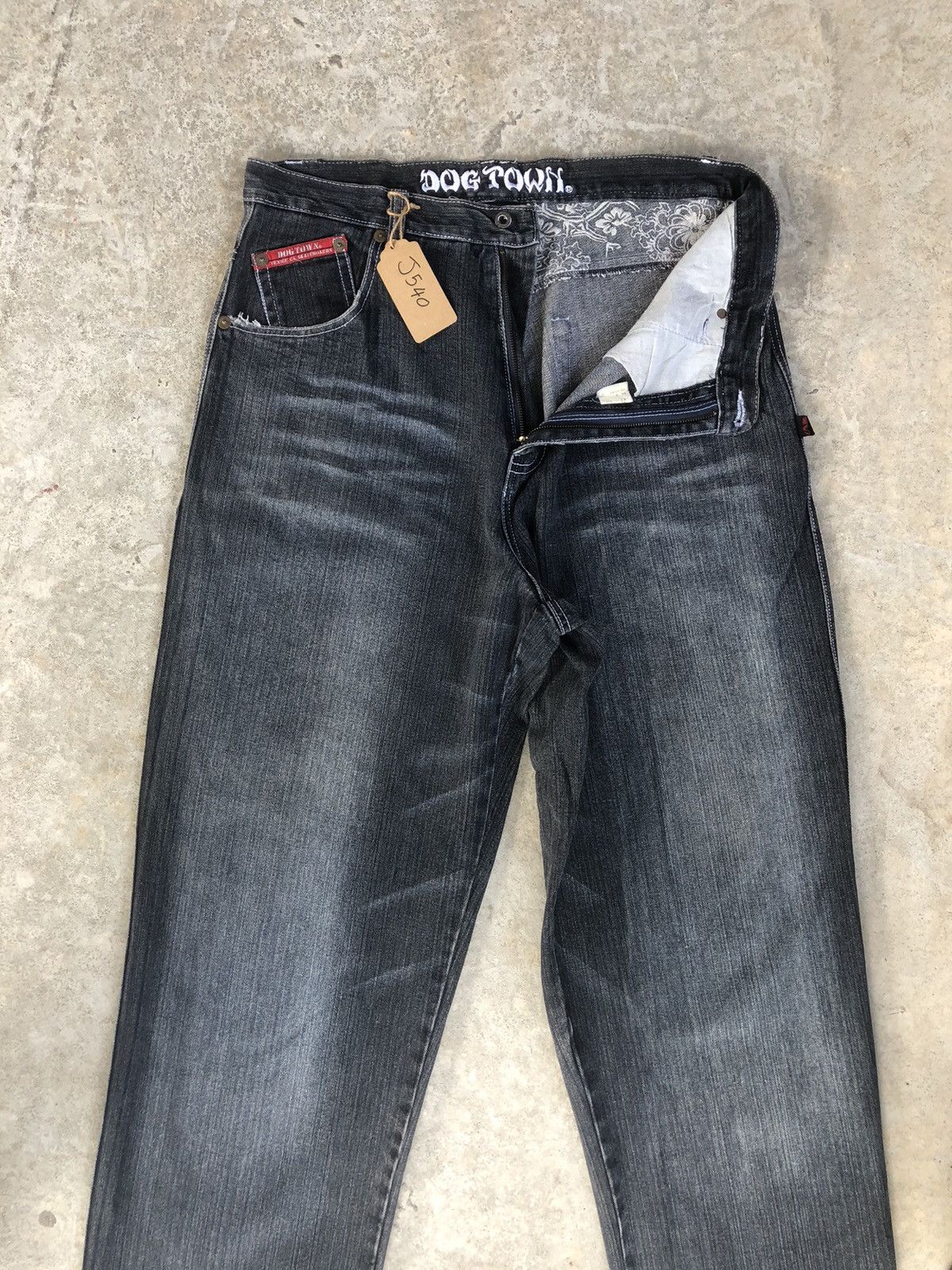 Dogtown Dogtown Embroidered Jeans Baggy Jeans Hip Hop Skateboards Size US 37 - 3 Thumbnail