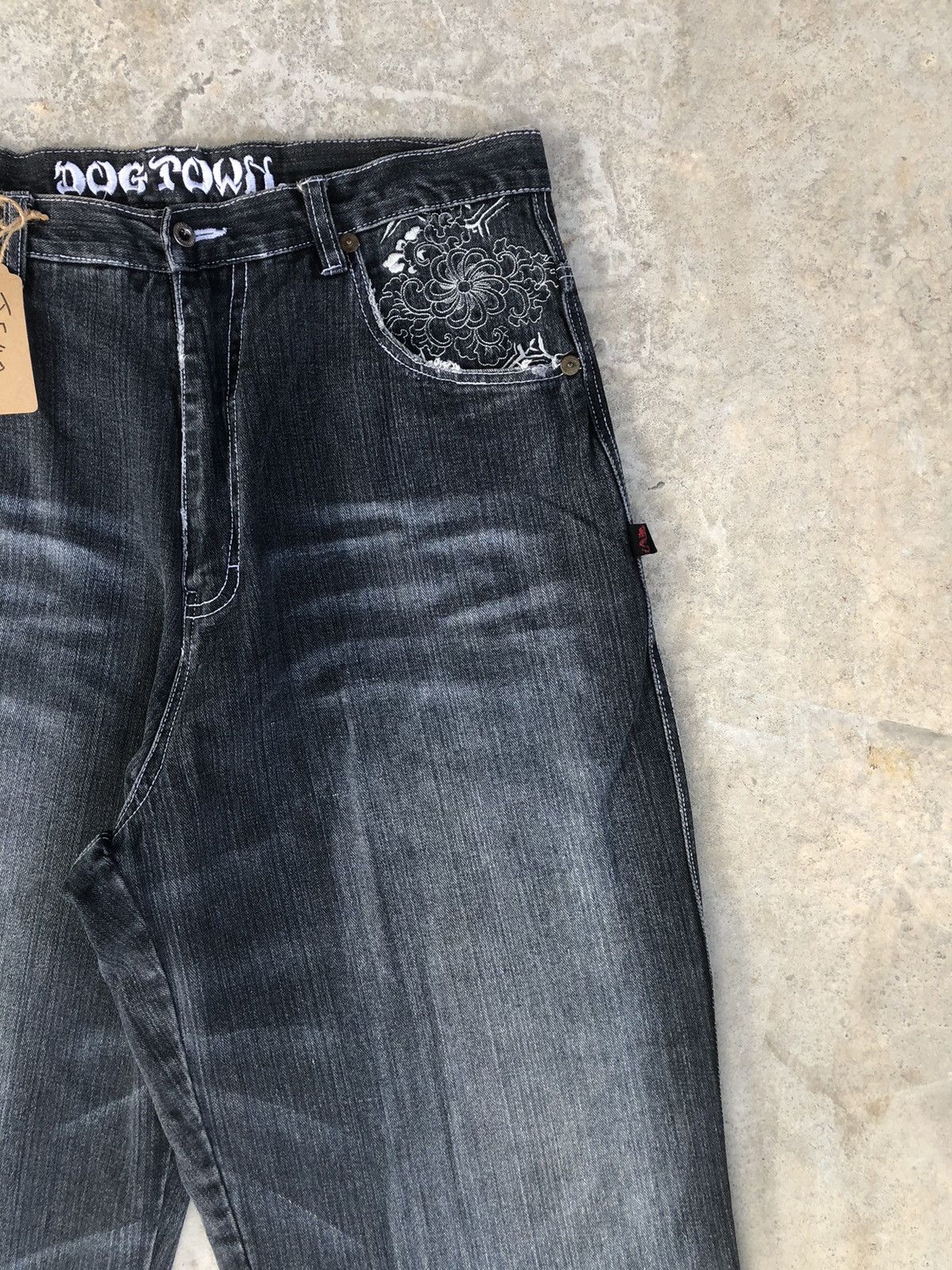 Dogtown Dogtown Embroidered Jeans Baggy Jeans Hip Hop Skateboards Size US 37 - 5 Thumbnail