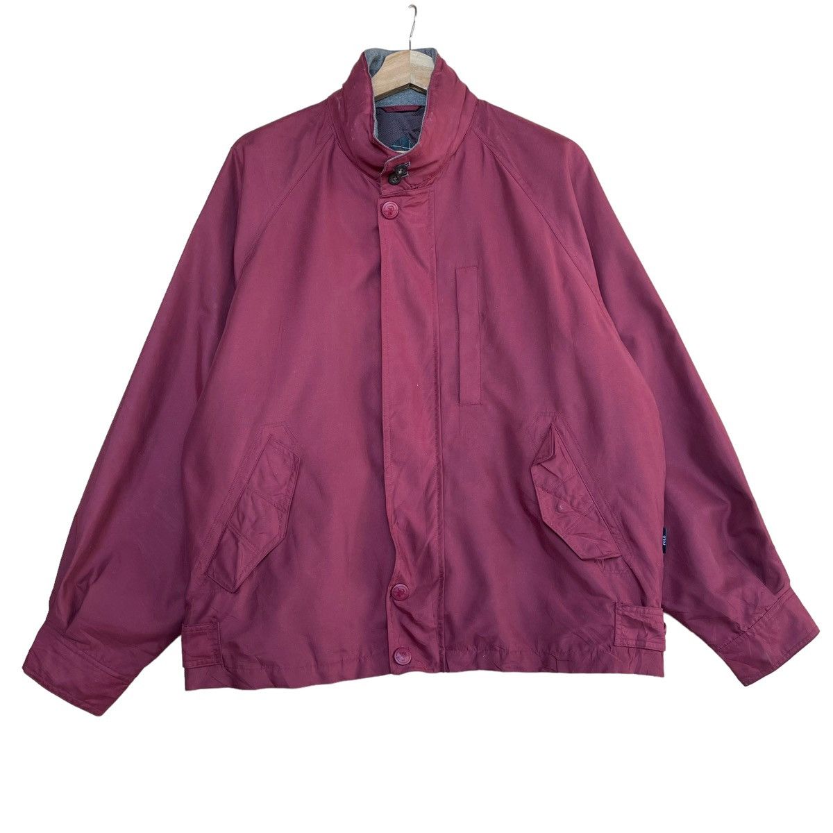 image of Polo British Country Spirit Zipper Light Jacket in Maroon, Men's (Size Large)