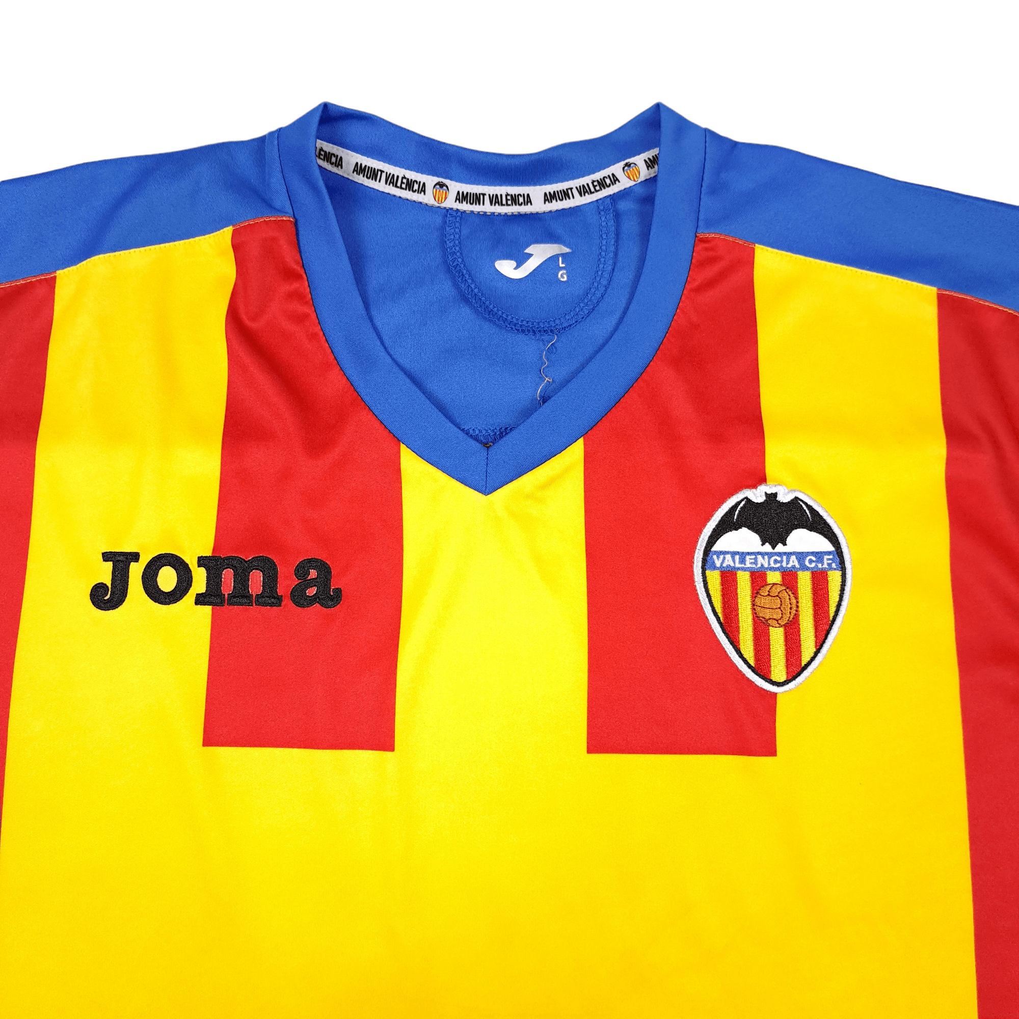 Joma × Vintage 💎 Vintage FC Valenzia Size L Yellow Red Soccer Jersey Size US L / EU 52-54 / 3 - 3 Thumbnail