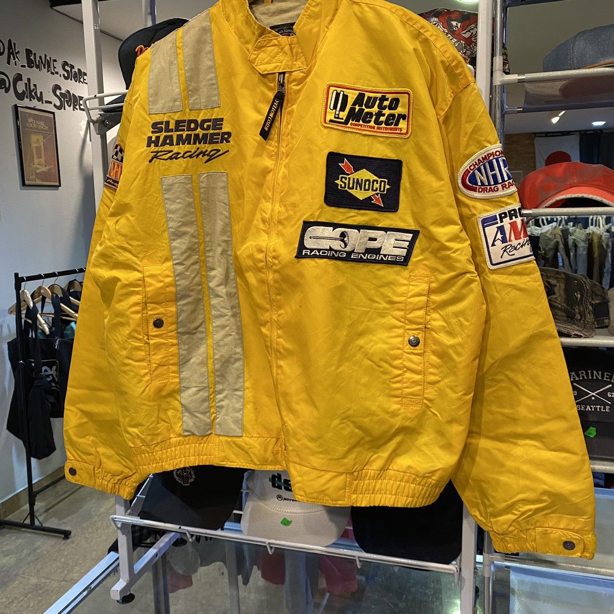 Other RARE🔥VINTAGE YELLOW CORN MOTOR RACING JACKET Size US L / EU 52-54 / 3 - 4 Thumbnail