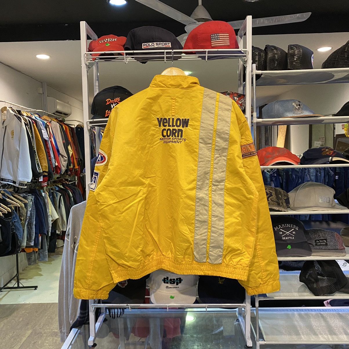 Other RARE🔥VINTAGE YELLOW CORN MOTOR RACING JACKET Size US L / EU 52-54 / 3 - 2 Thumbnail