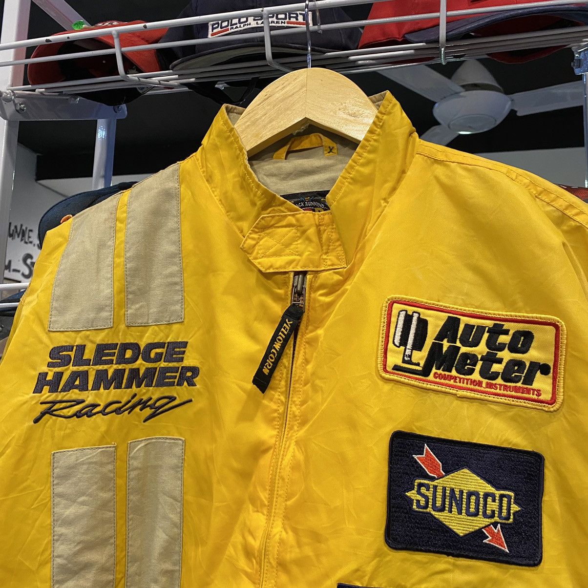 Other RARE🔥VINTAGE YELLOW CORN MOTOR RACING JACKET Size US L / EU 52-54 / 3 - 5 Thumbnail