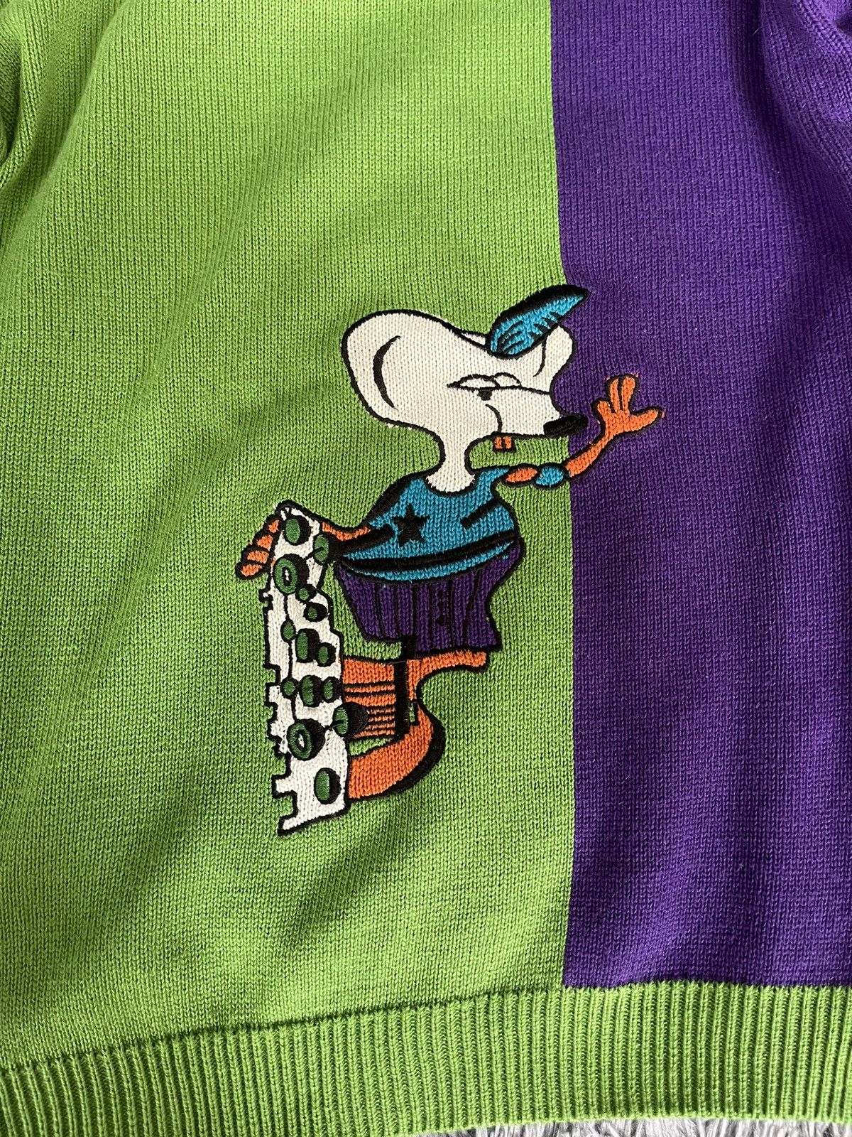 Japanese Brand × Vintage Y2K vintage Rat with skateboard purple green sweater Size US M / EU 48-50 / 2 - 2 Thumbnail
