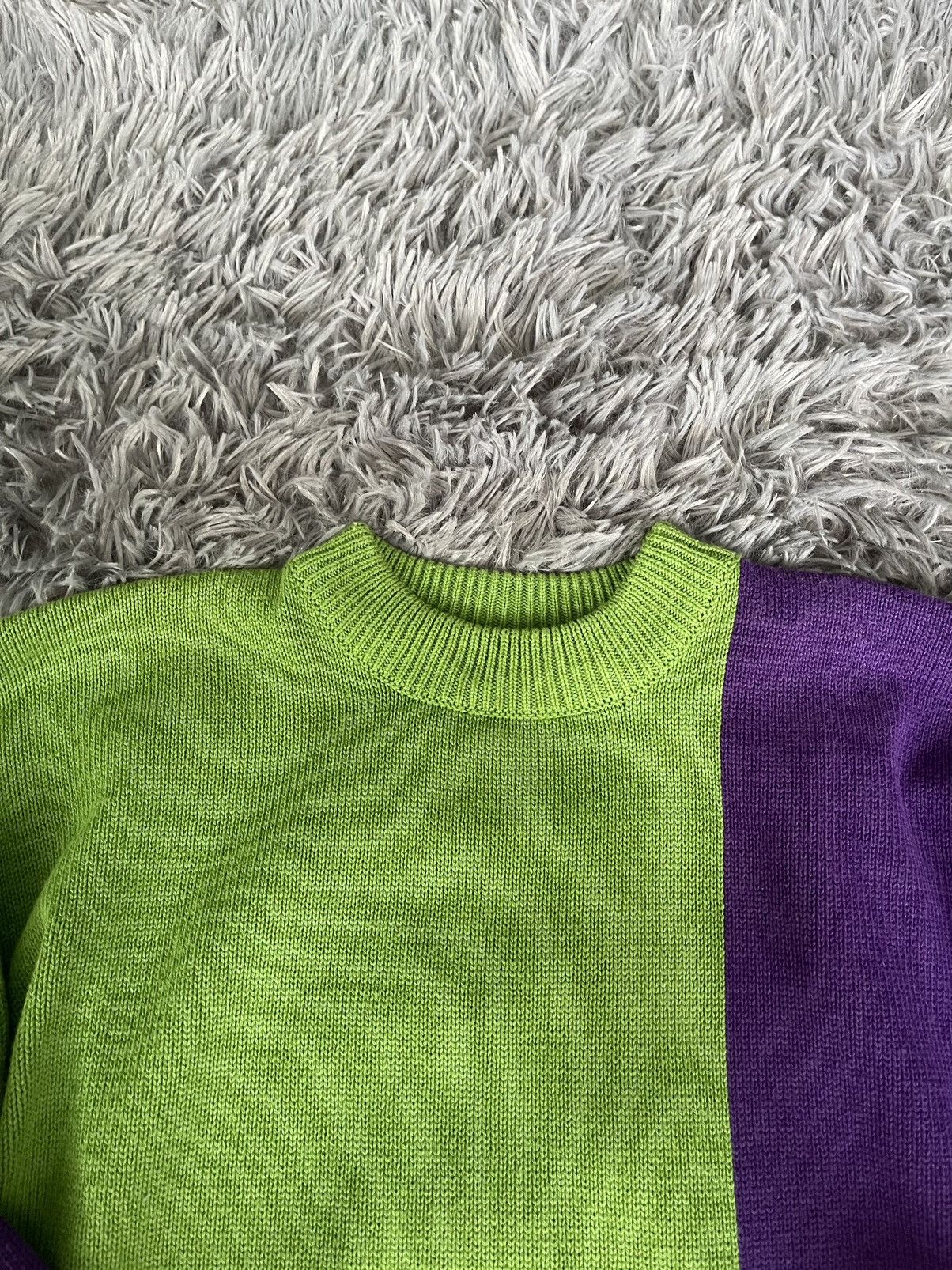 Japanese Brand × Vintage Y2K vintage Rat with skateboard purple green sweater Size US M / EU 48-50 / 2 - 4 Thumbnail