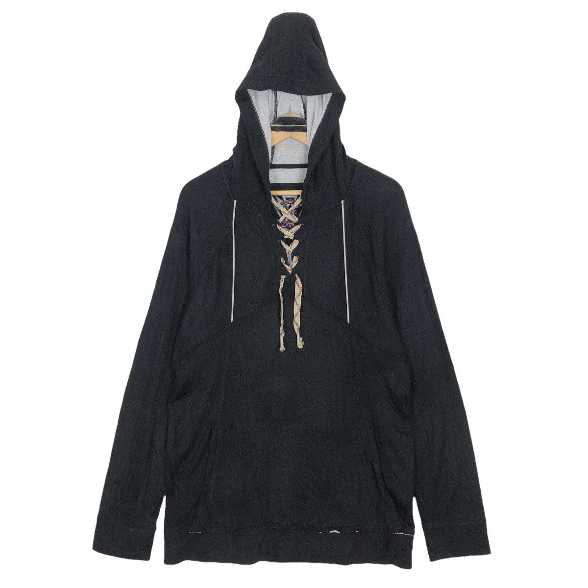 Marithe Francois Girbaud Lace Closure Hooded Sweater