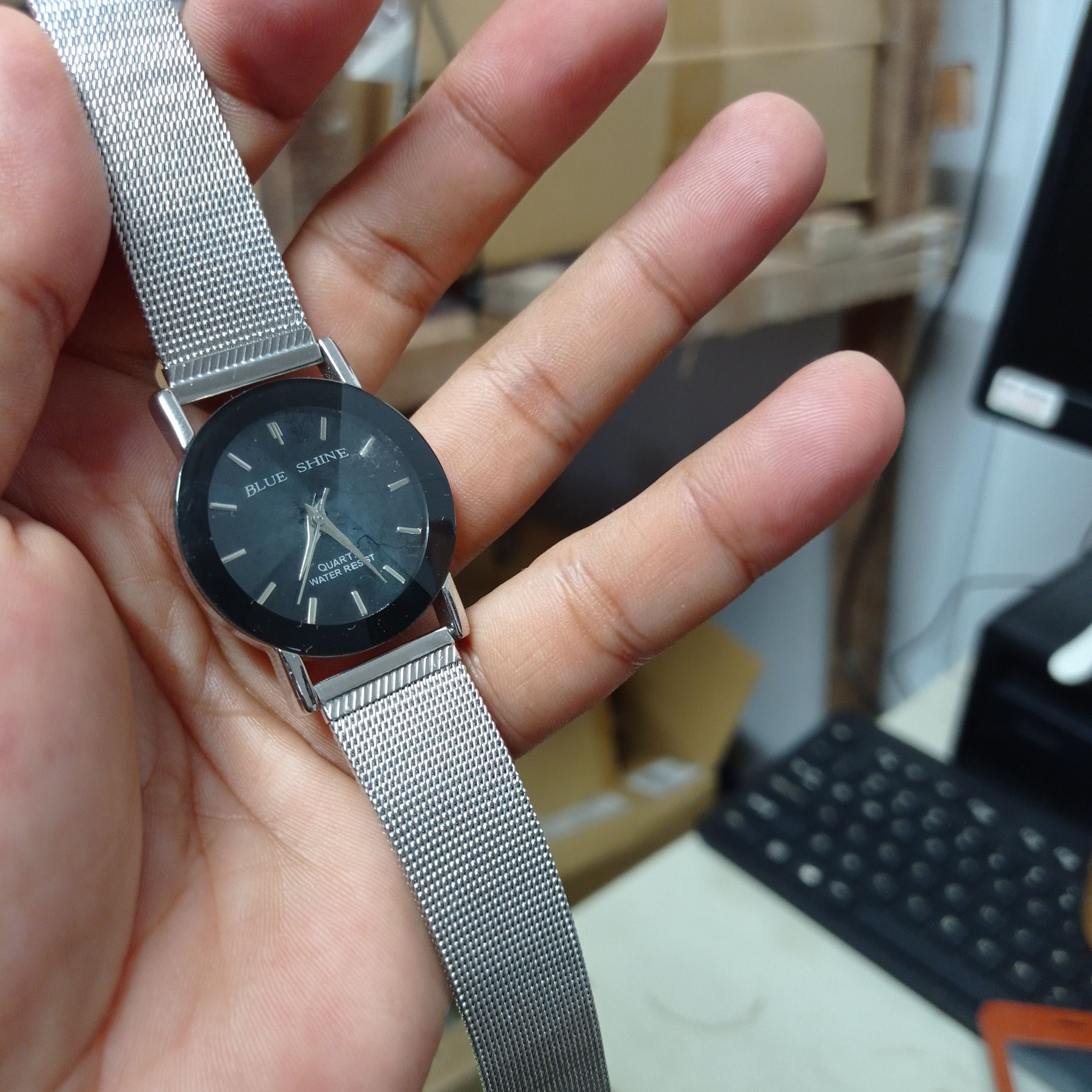 Japanese Brand Retro Swiss Watch by BLUE SHINE (Cutting Glasses) Size ONE SIZE - 5 Thumbnail