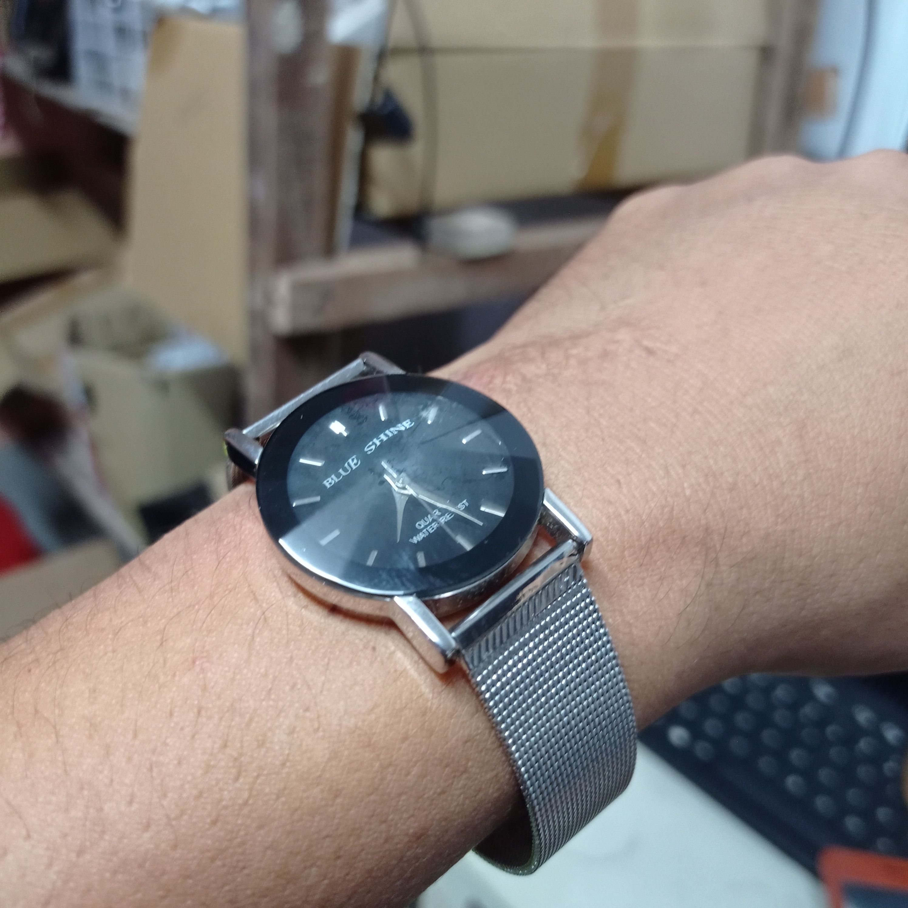 Japanese Brand Retro Swiss Watch by BLUE SHINE (Cutting Glasses) Size ONE SIZE - 3 Thumbnail