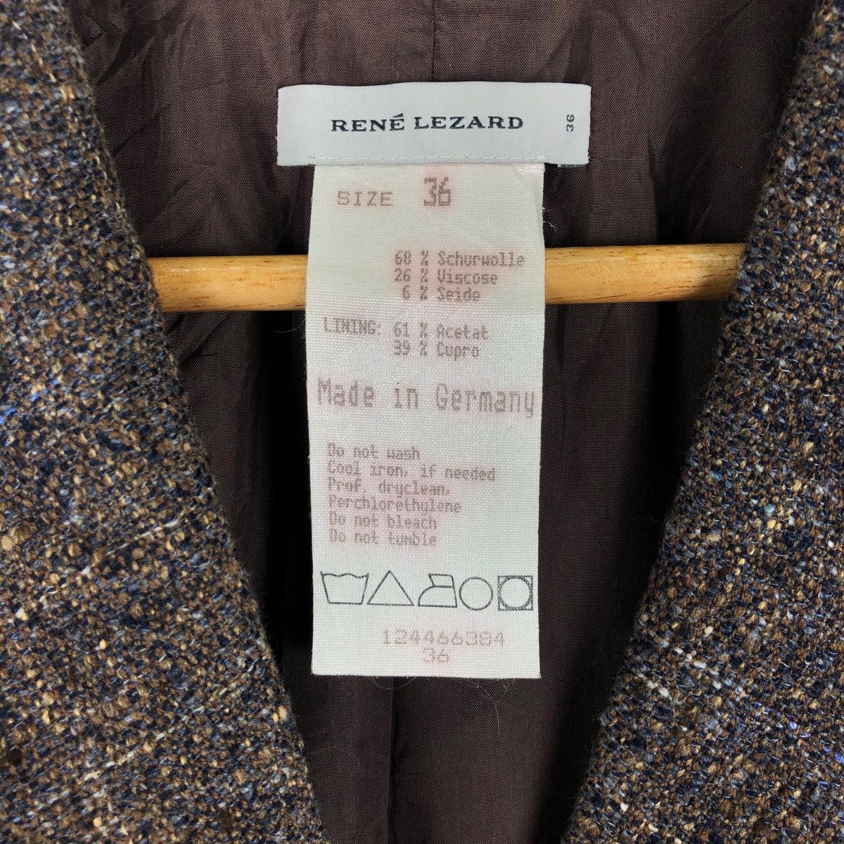 Other Vintage Rene Lezard Tweed Overcoat Made In Germany Size US S / EU 44-46 / 1 - 6 Thumbnail