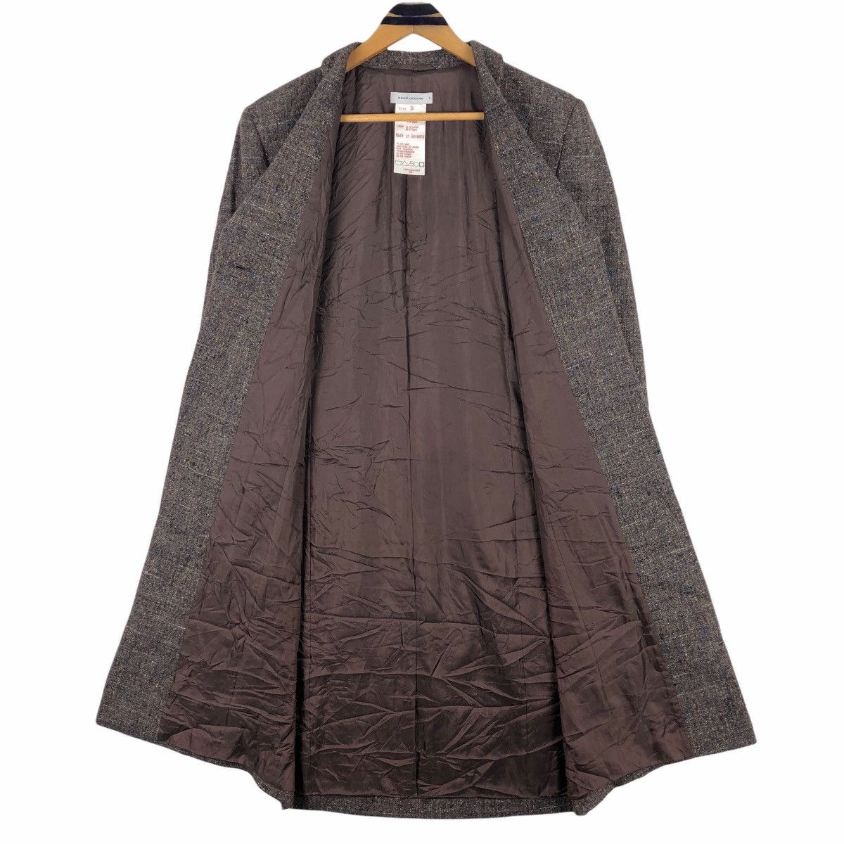Other Vintage Rene Lezard Tweed Overcoat Made In Germany Size US S / EU 44-46 / 1 - 10 Thumbnail