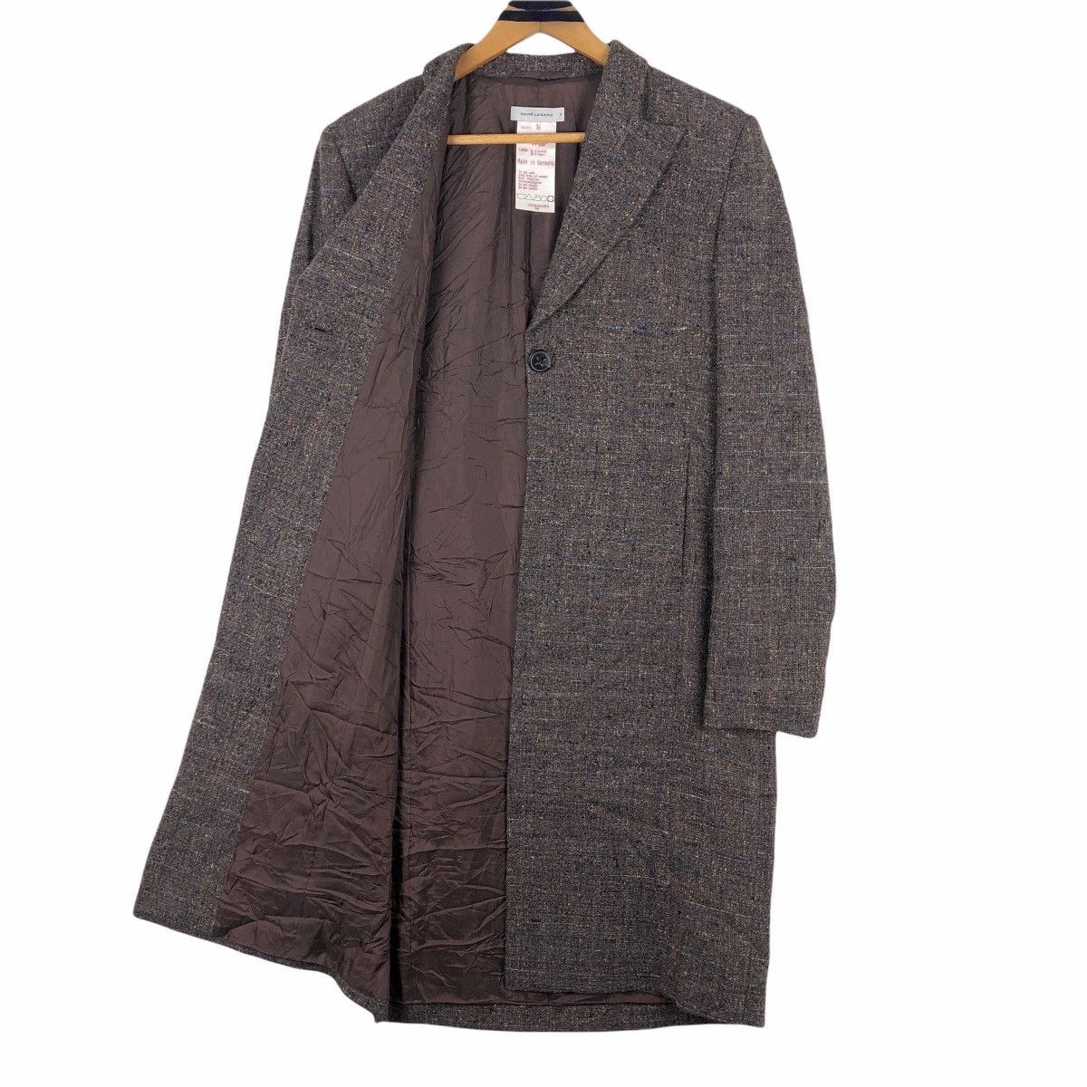 Other Vintage Rene Lezard Tweed Overcoat Made In Germany Size US S / EU 44-46 / 1 - 9 Thumbnail