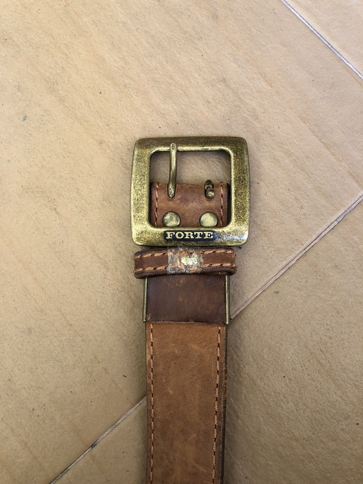 Leather Vintage Forte Leather Buckle Belts Size ONE SIZE - 3 Thumbnail