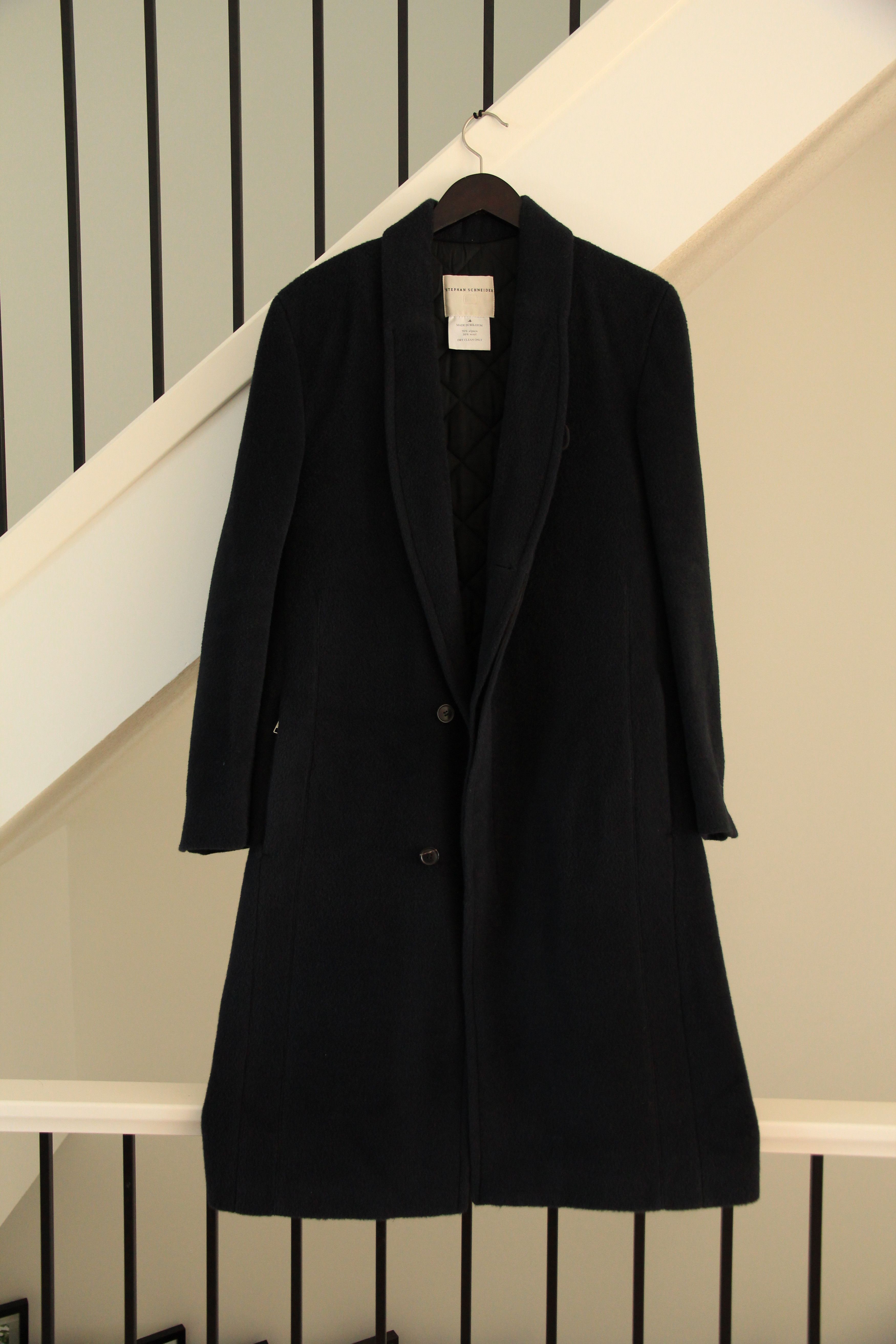 Stephan Schneider "Algae" Navy Wool Coat Size 4 Size US S / EU 44-46 / 1 - 1 Thumbnail