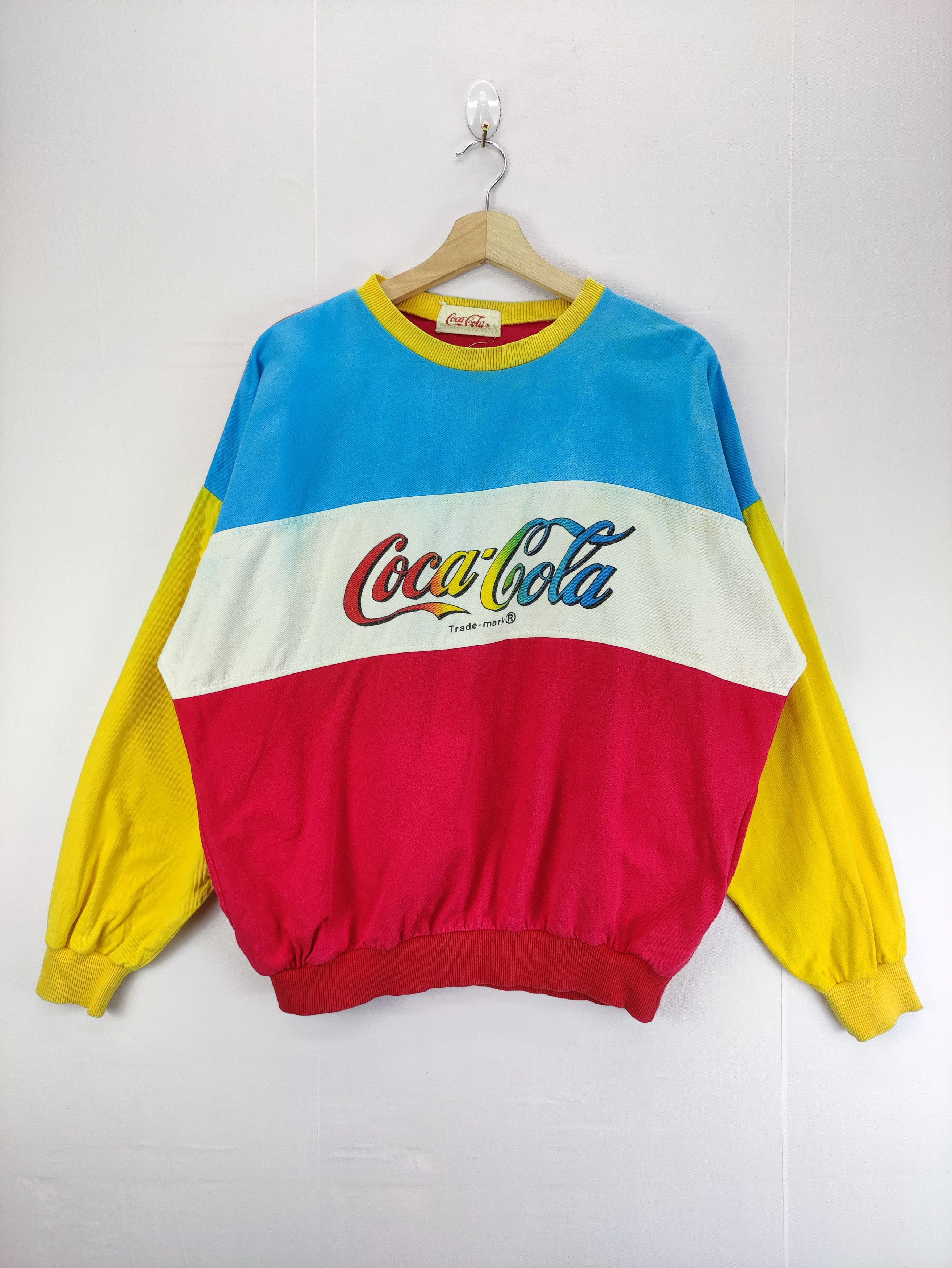 Sweatshirt Coca-Cola trademark vintage extremely rare mint condition '90s store RARE