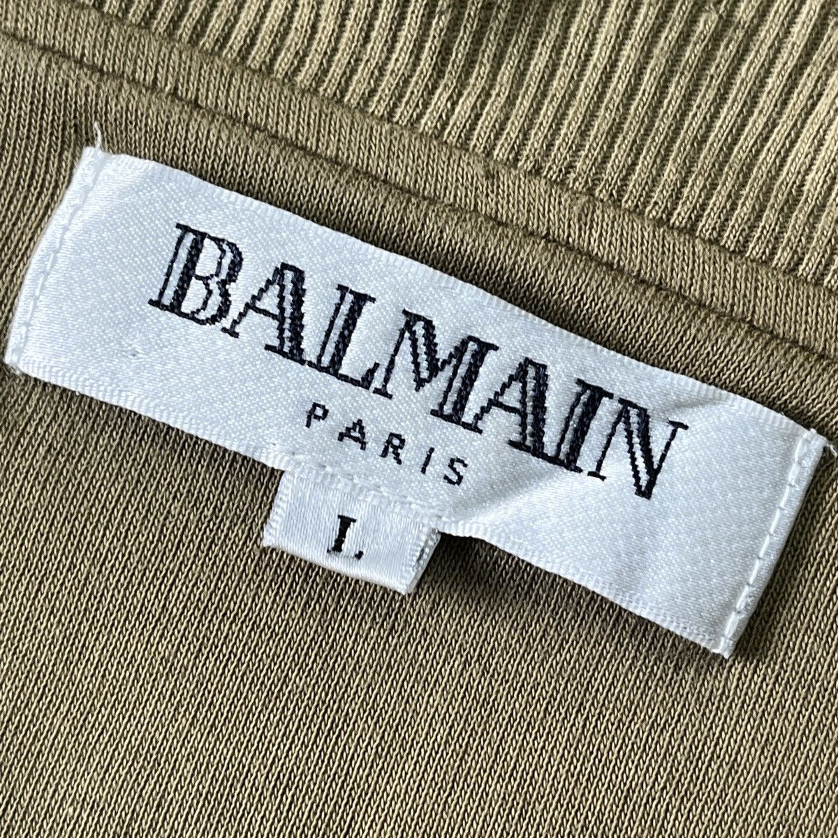 Balmain × Vintage Distressed Thrashed Vintage Balmain Long Sleeves Paris Size US XL / EU 56 / 4 - 7 Thumbnail
