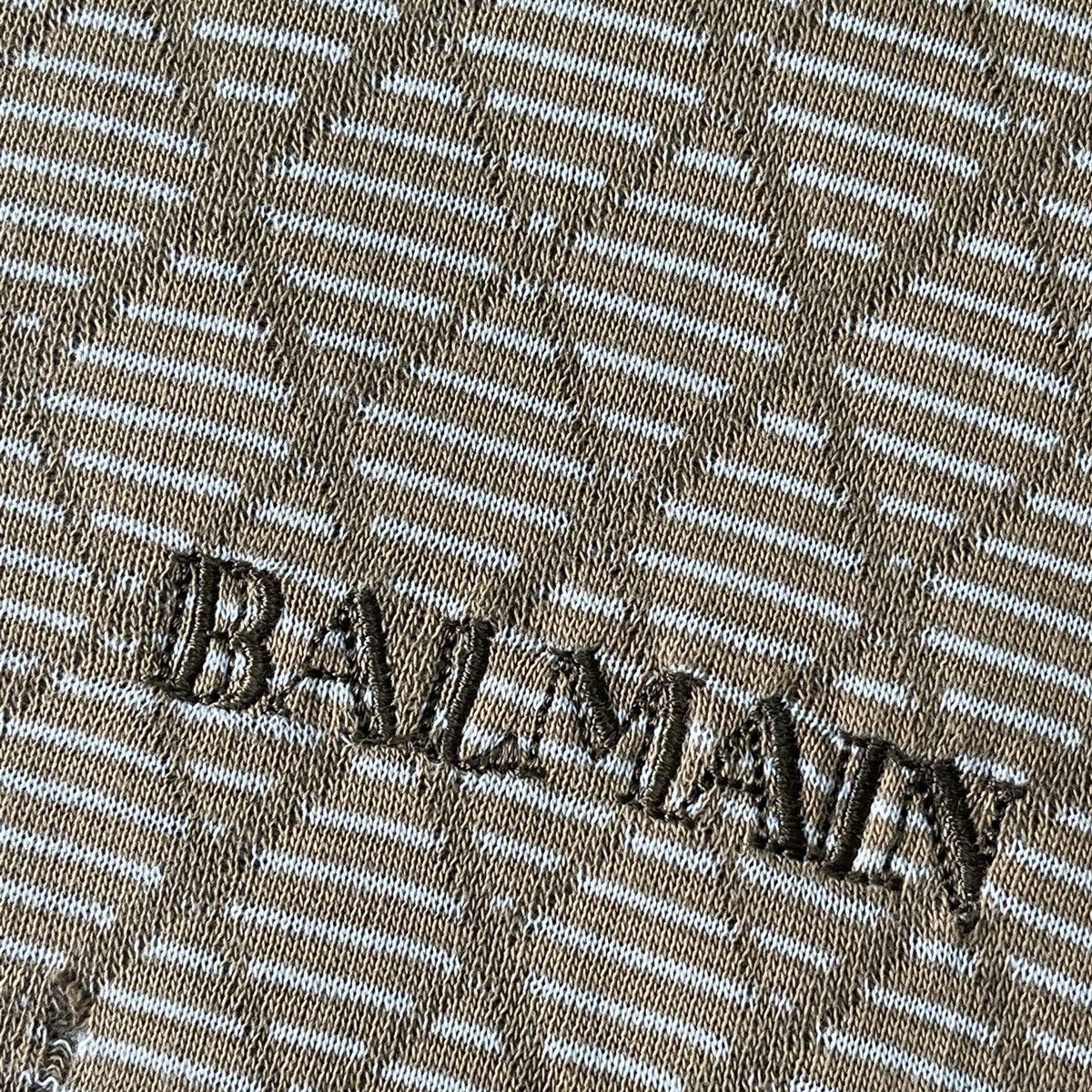 Balmain × Vintage Distressed Thrashed Vintage Balmain Long Sleeves Paris Size US XL / EU 56 / 4 - 8 Thumbnail