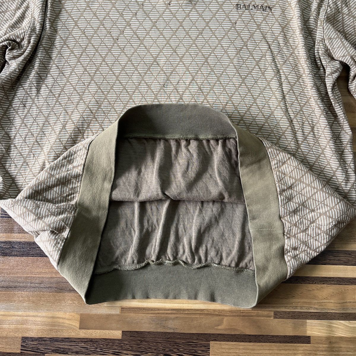 Balmain × Vintage Distressed Thrashed Vintage Balmain Long Sleeves Paris Size US XL / EU 56 / 4 - 12 Thumbnail