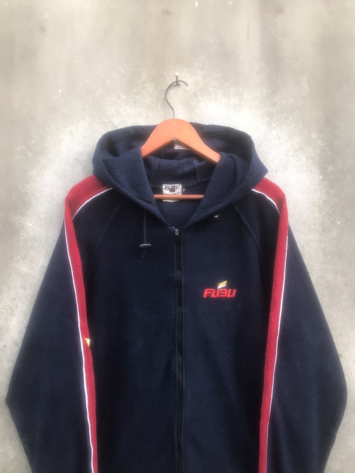 Fubu × Rap Tees × Vintage 🔥Rare🔥Vintage Fubu Sports Big Logo Embroidery Sherpa Fleece Size US L / EU 52-54 / 3 - 7 Thumbnail