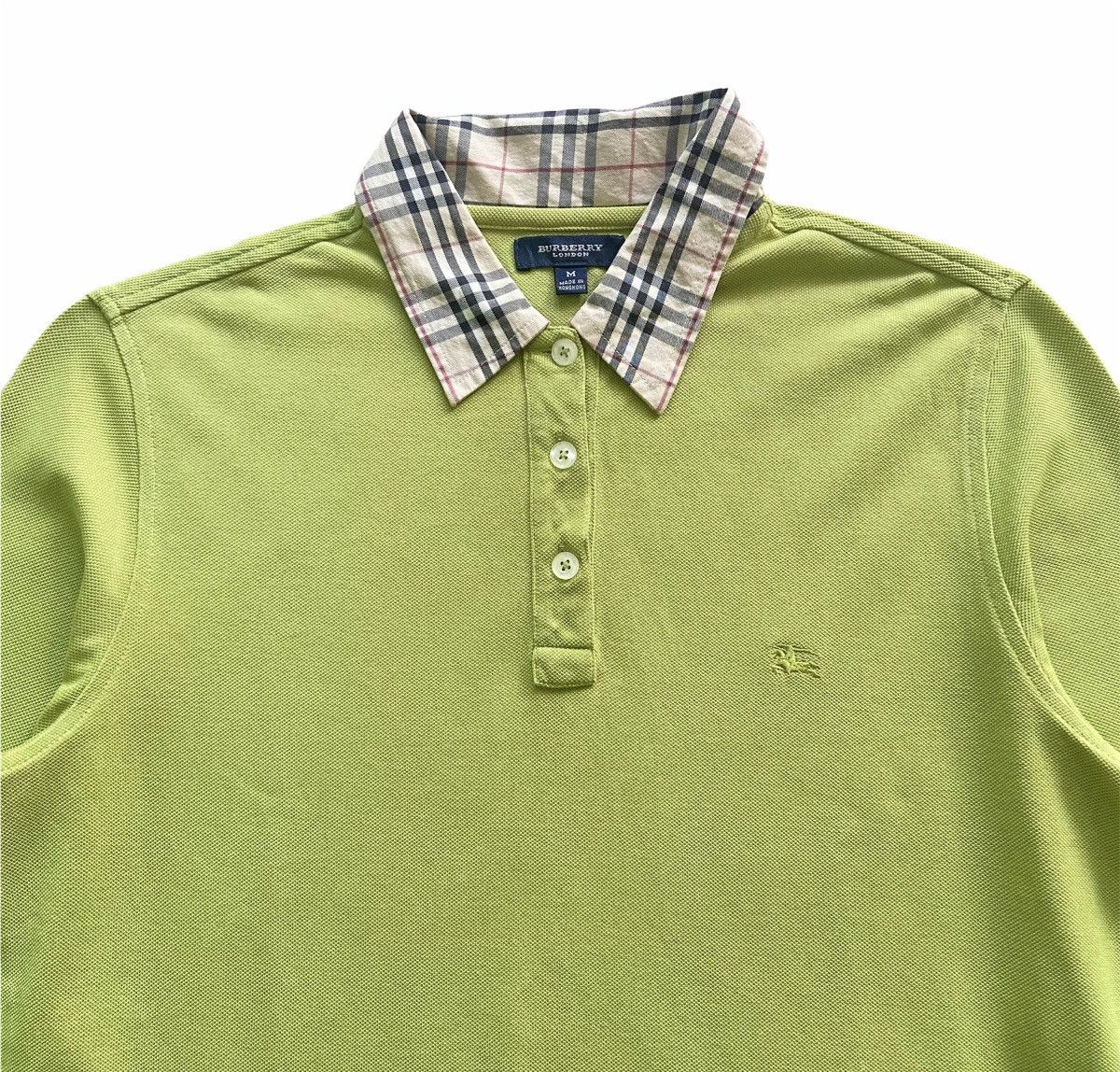 Burberry Vintage Burberry Nova Check Longsleeve Polo Size US M / EU 48-50 / 2 - 2 Thumbnail