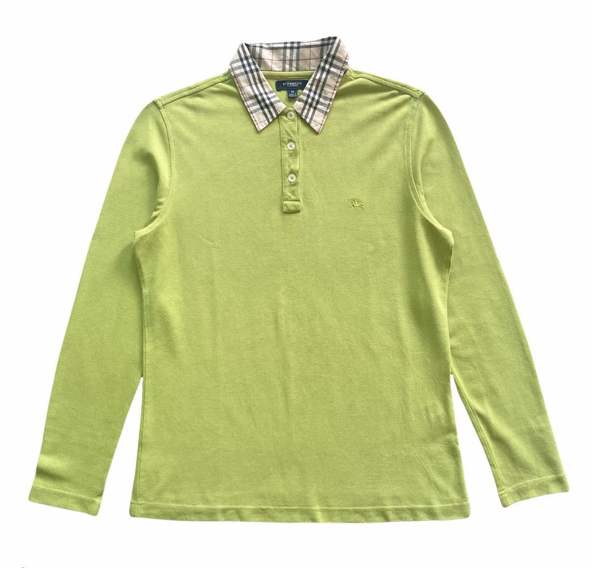Burberry Vintage Burberry Nova Check Longsleeve Polo Size US M / EU 48-50 / 2 - 1 Thumbnail