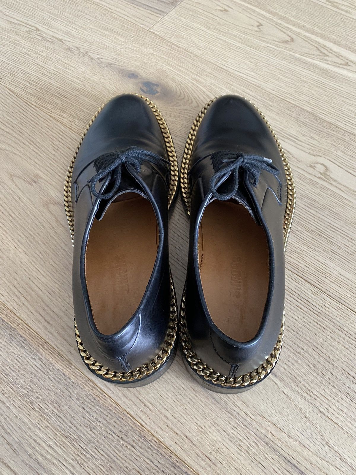 Raf Simons 2012 chain leather derbies, size 42 Size US 9 / EU 42 - 4 Thumbnail